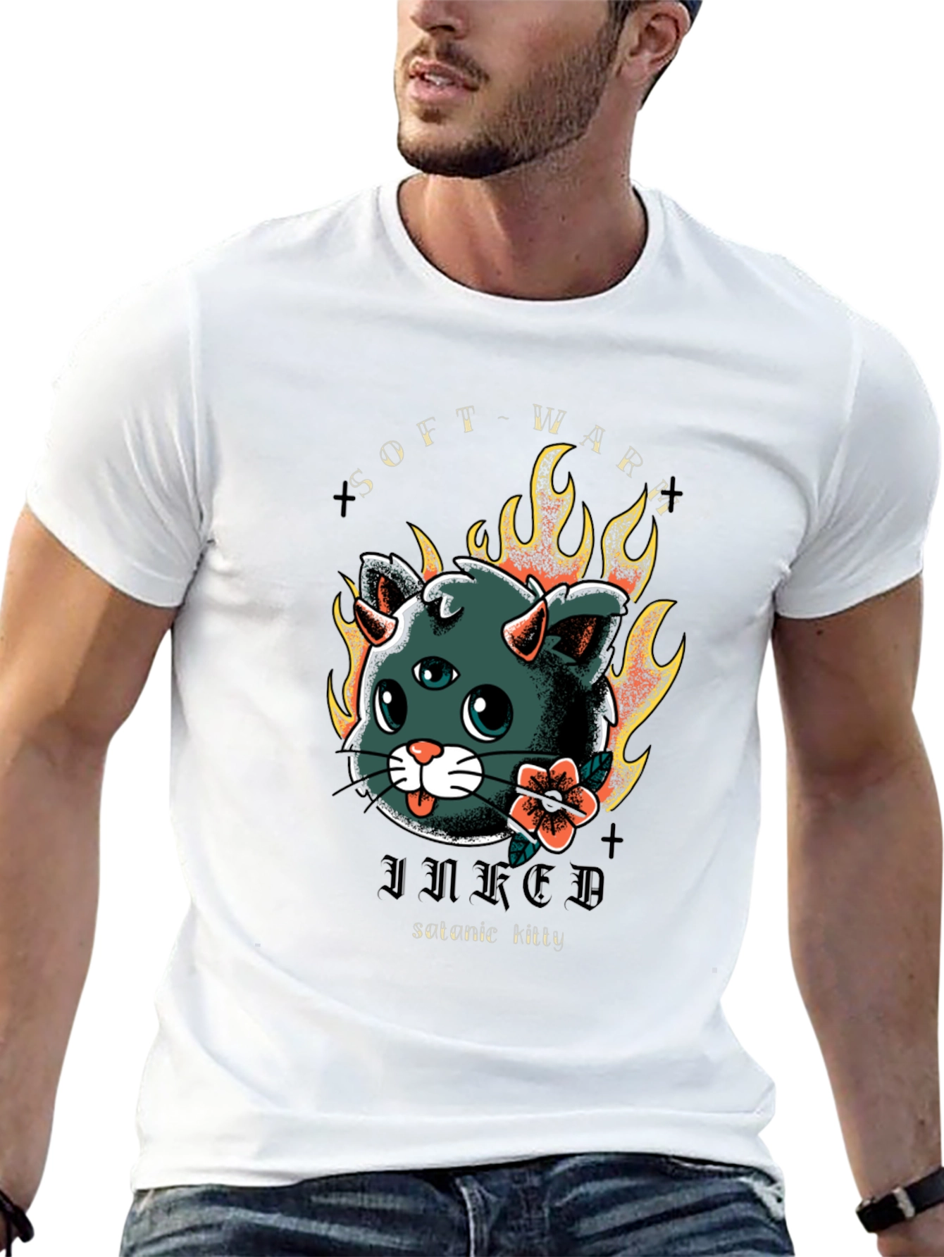 Inked Serene Kitty T-Shirt