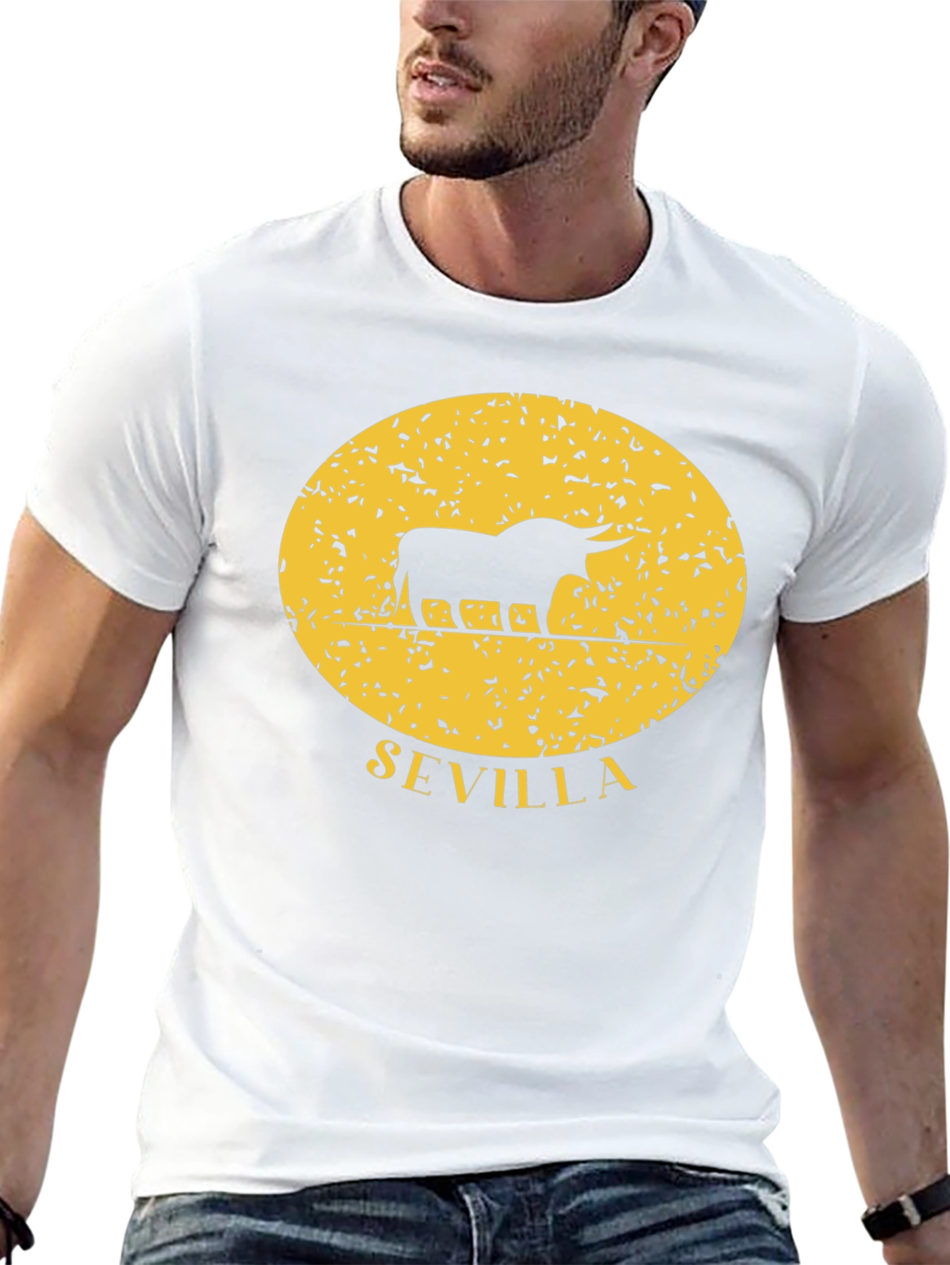 Sevilla Bull Silhouette Black T-Shirt