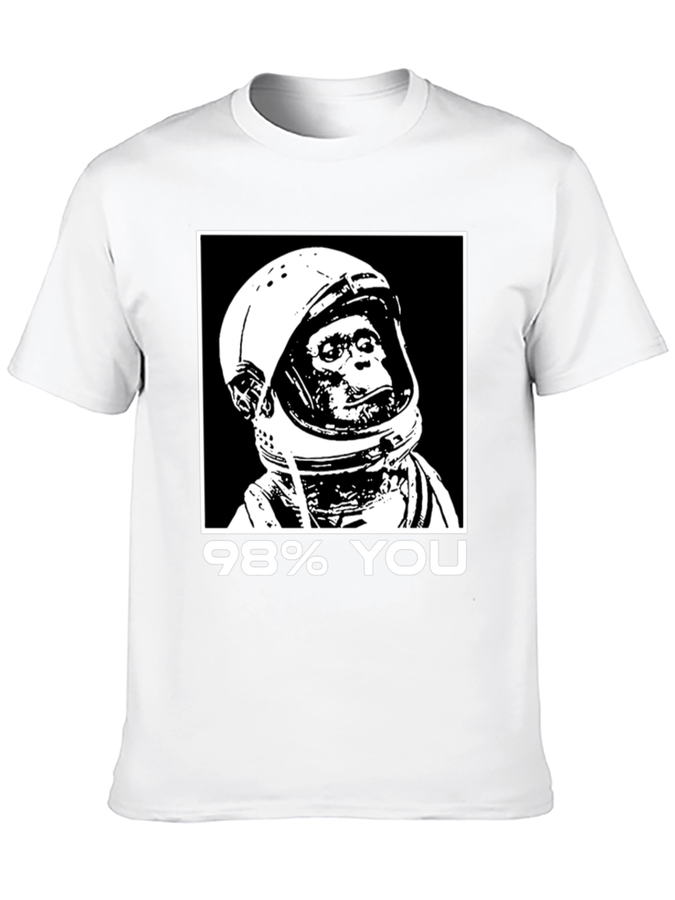 98% You Chimp Astronaut Black Graphic T-Shirt