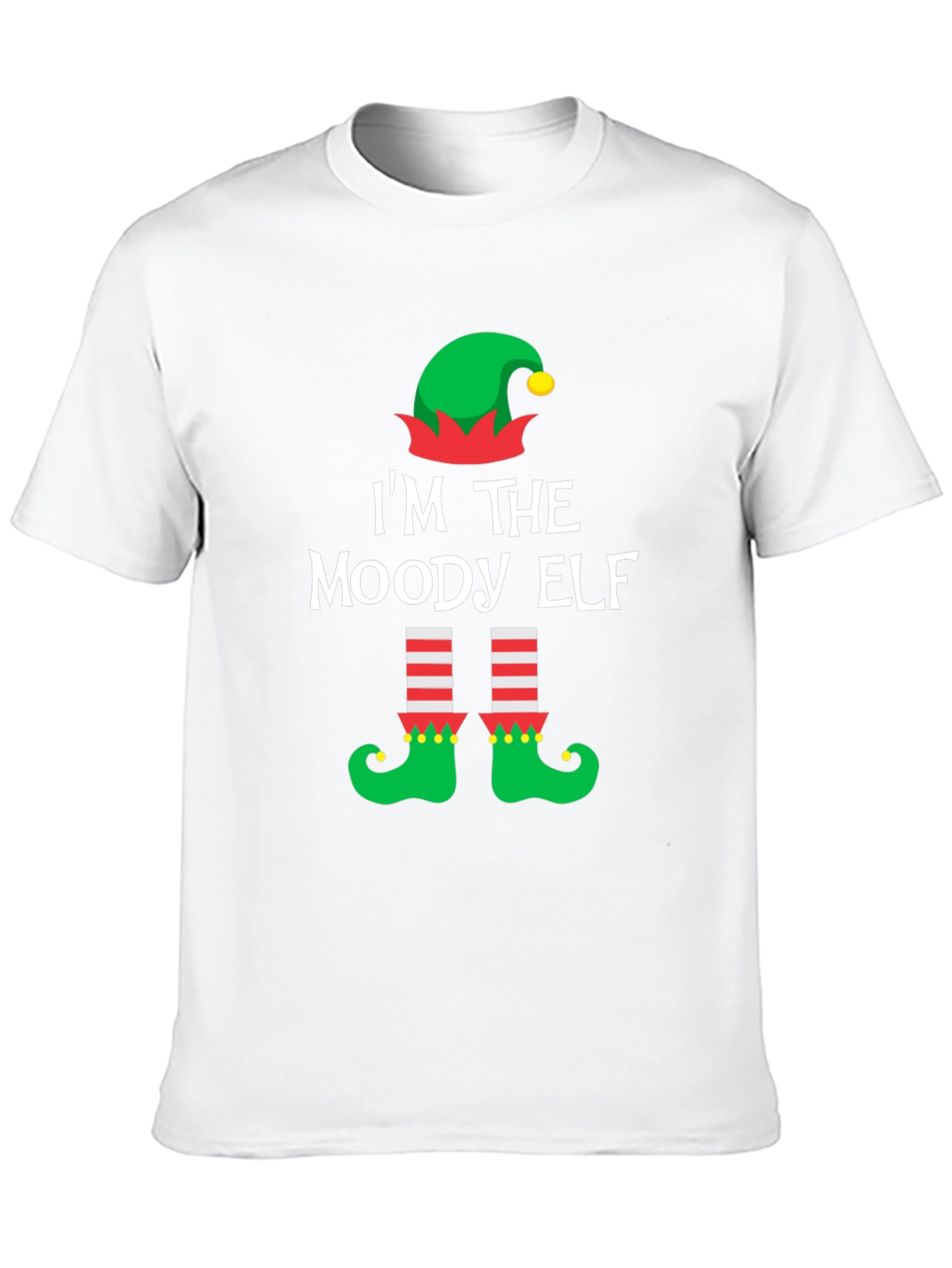 Moody Elf Christmas T-Shirt - Holiday Humor Apparel