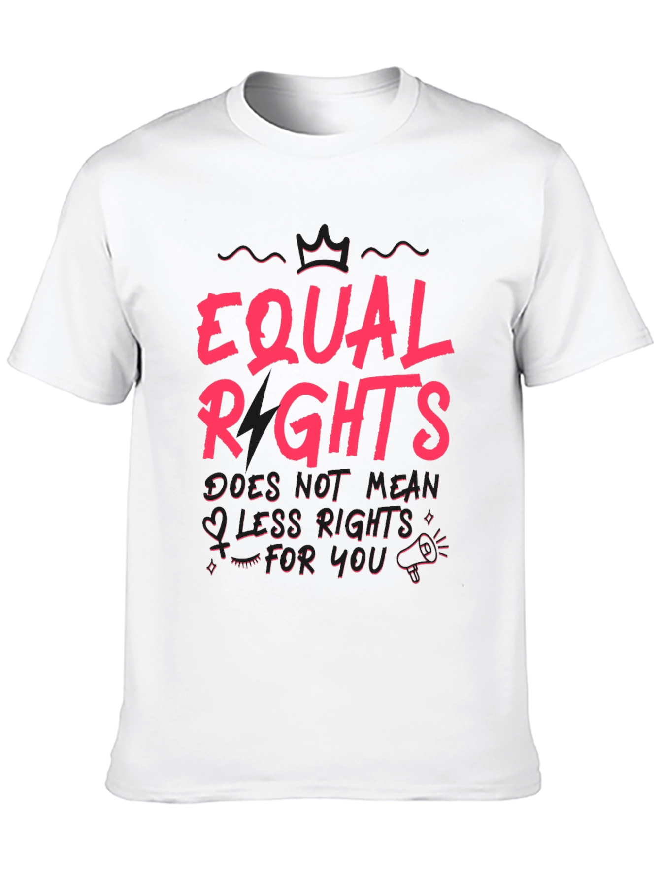 Equal Rights Graphic Tee - Black Cotton T-Shirt