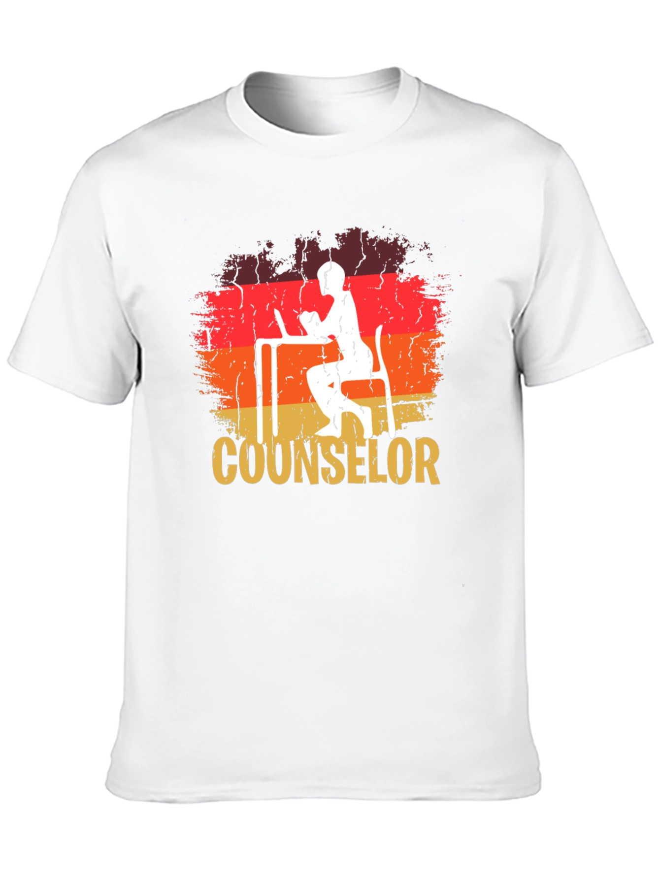 Counselor Retro Graphic Tee - Black Cotton T-Shirt