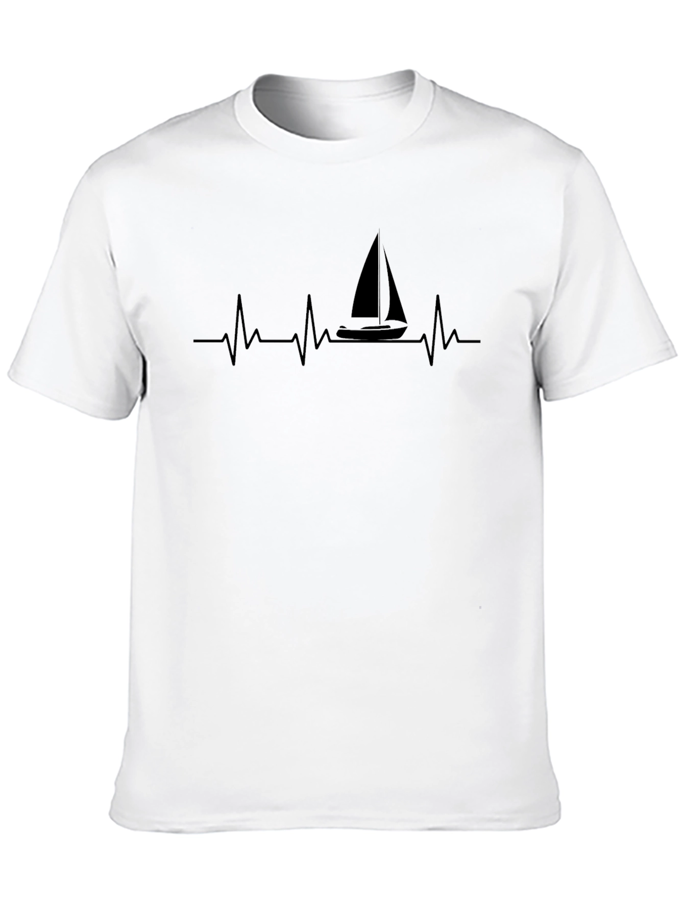 Sailboat Heartbeat Graphic T-Shirt