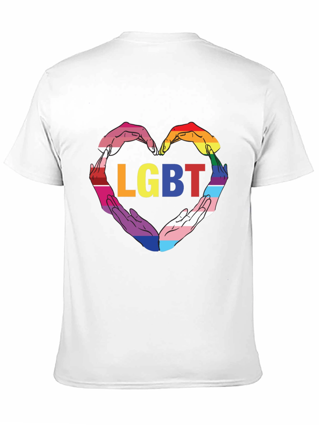 LGBT Pride Heart Hands Graphic Tee
