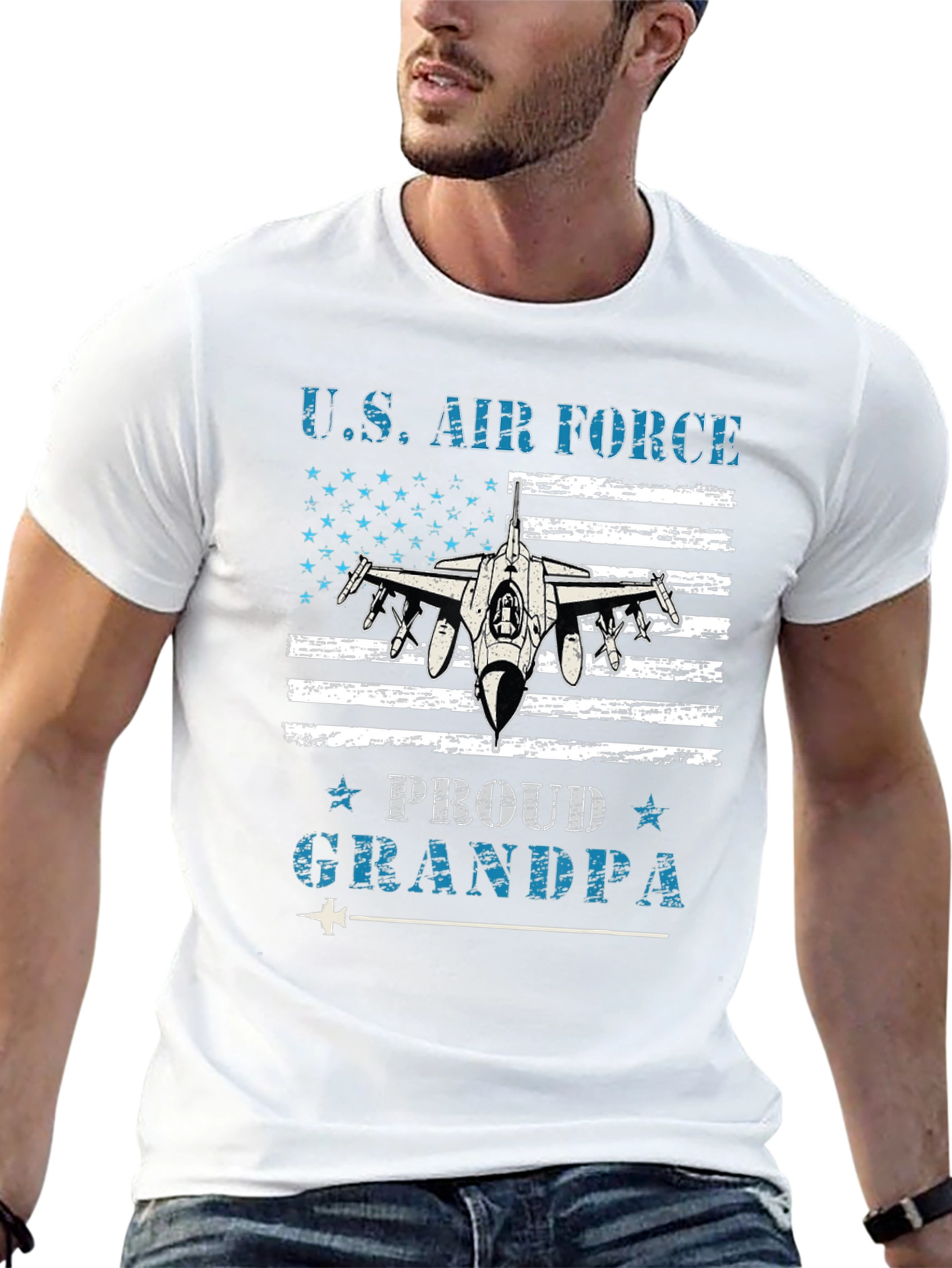 U.S. Air Force Proud Grandpa Graphic T-Shirt