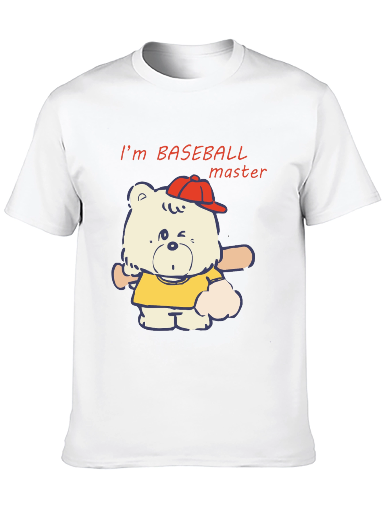 Baseball Bear T-Shirt - Cartoon Graphic Tee