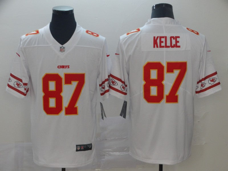 Men's Kansas City Chiefs Travis Kelce White Player Jerseys