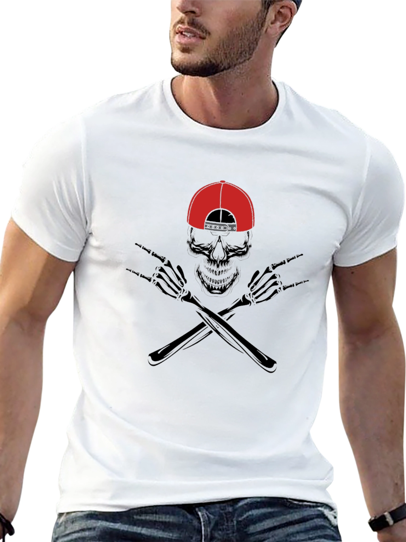 Skull & Bones Graphic Tee - Rocker Style