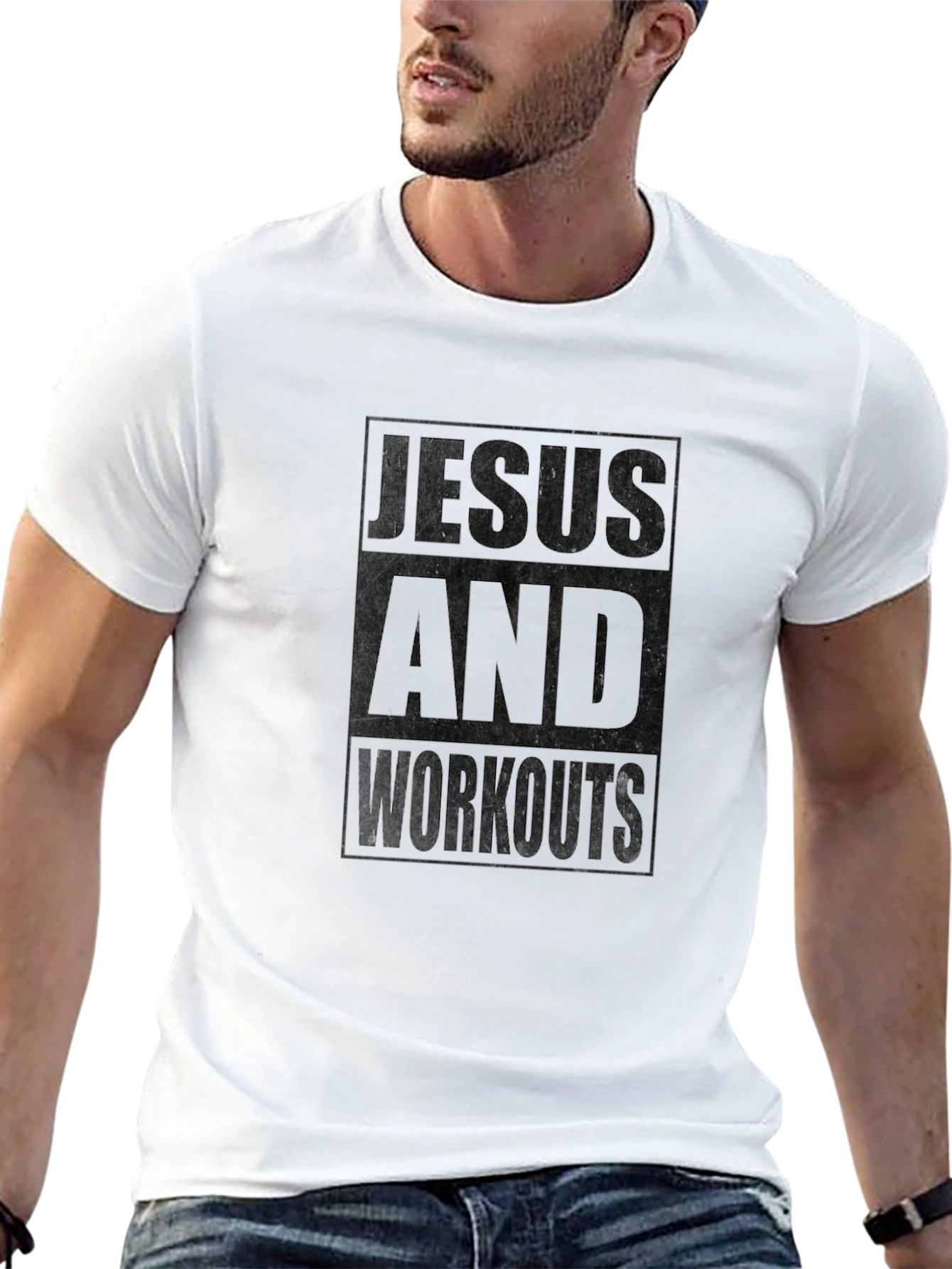 Jesus and Workouts Graphic T-Shirt