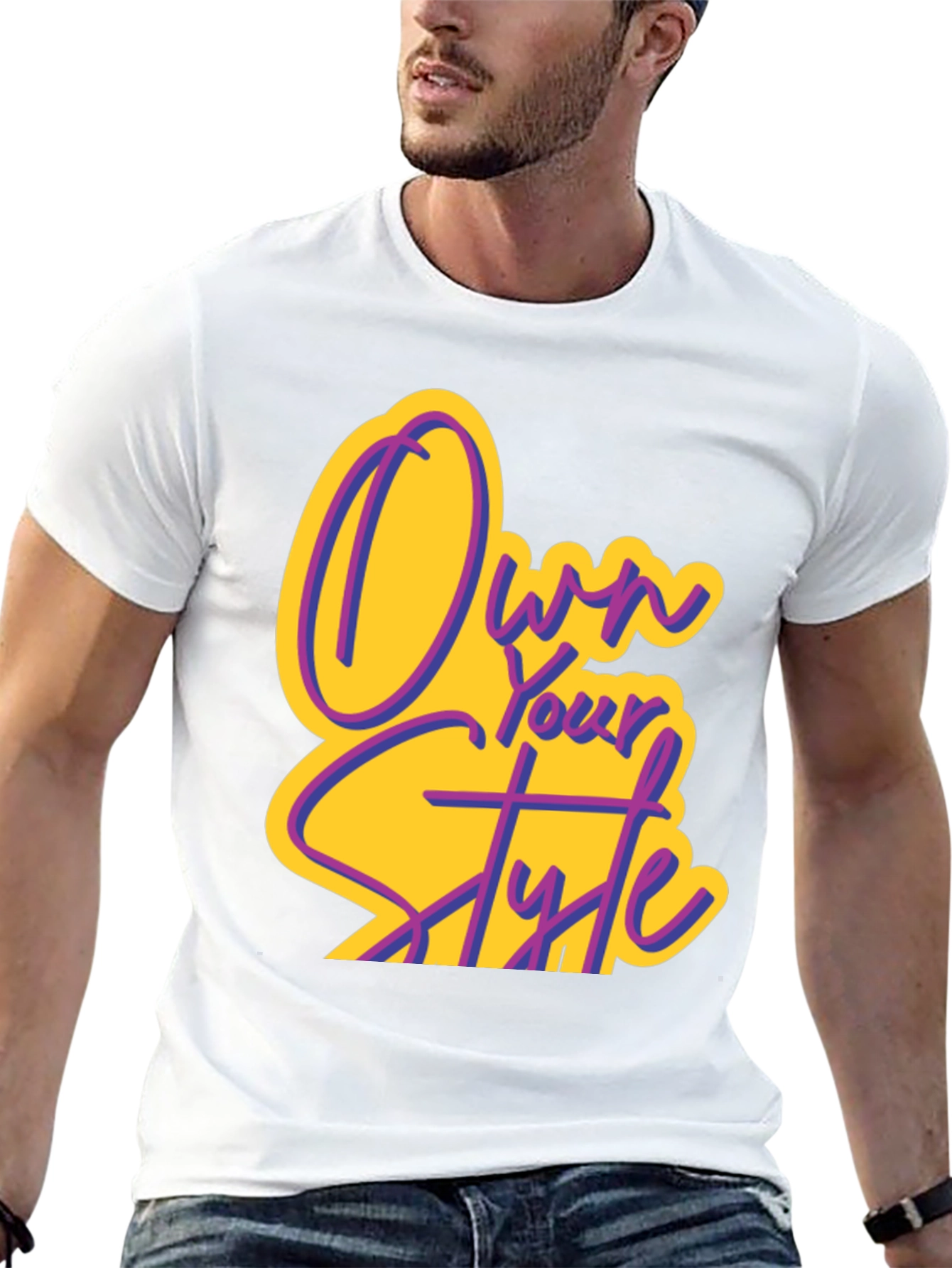 Own Your Style Graphic Tee - Black Cotton T-Shirt