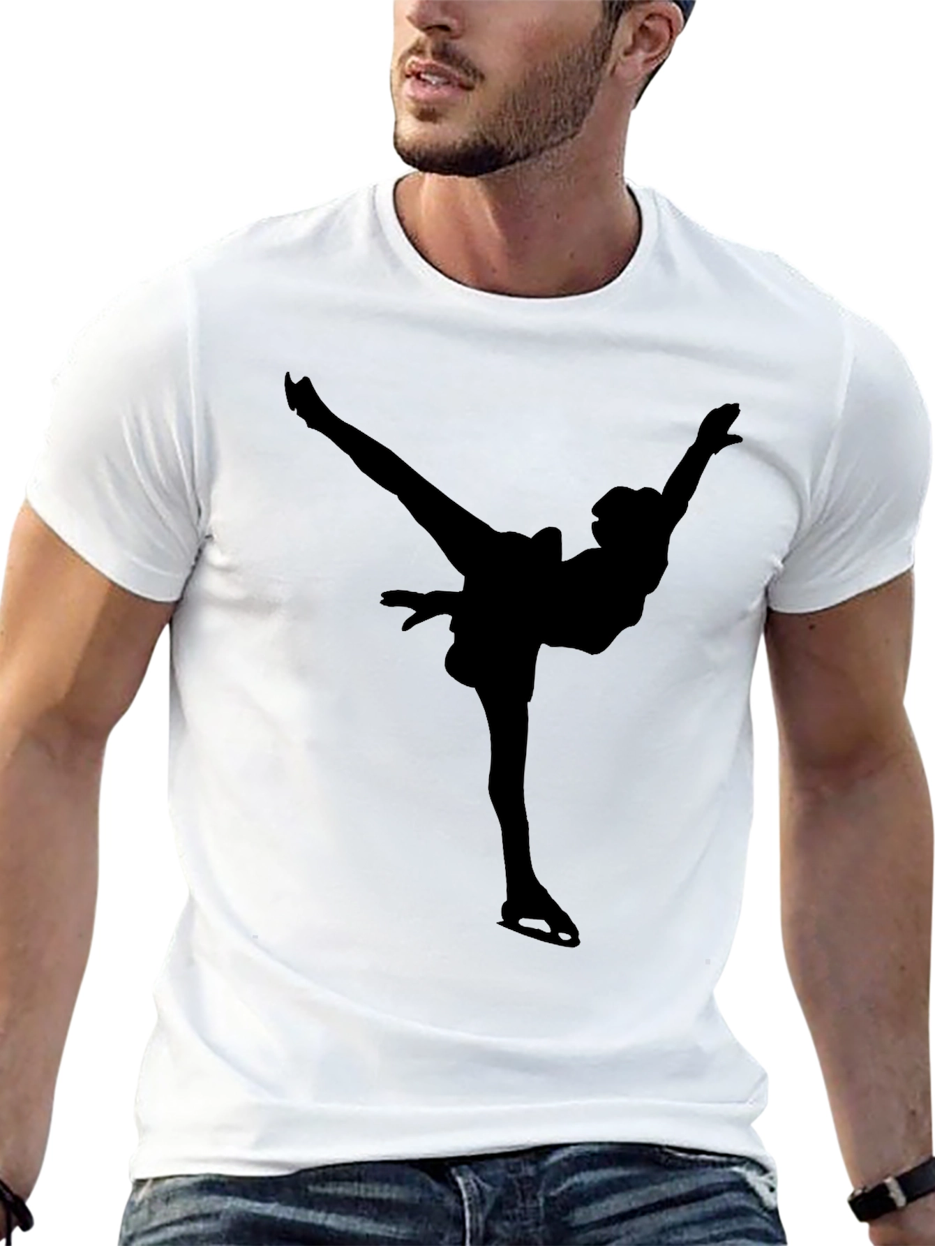 Figure Skater Silhouette Graphic Tee