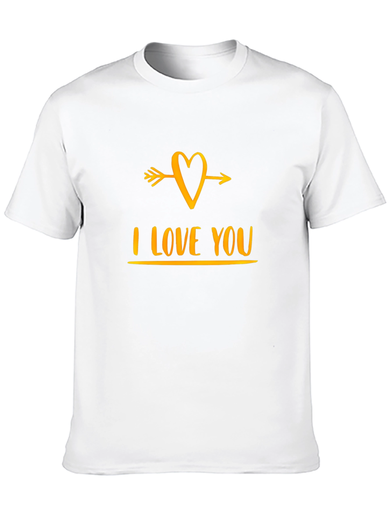 I Love You Heart Arrow Black Graphic Tee