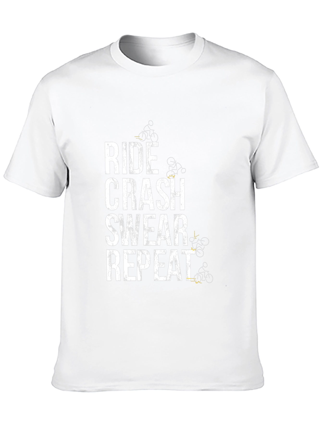 Ride Crash Swear Repeat Black T-Shirt