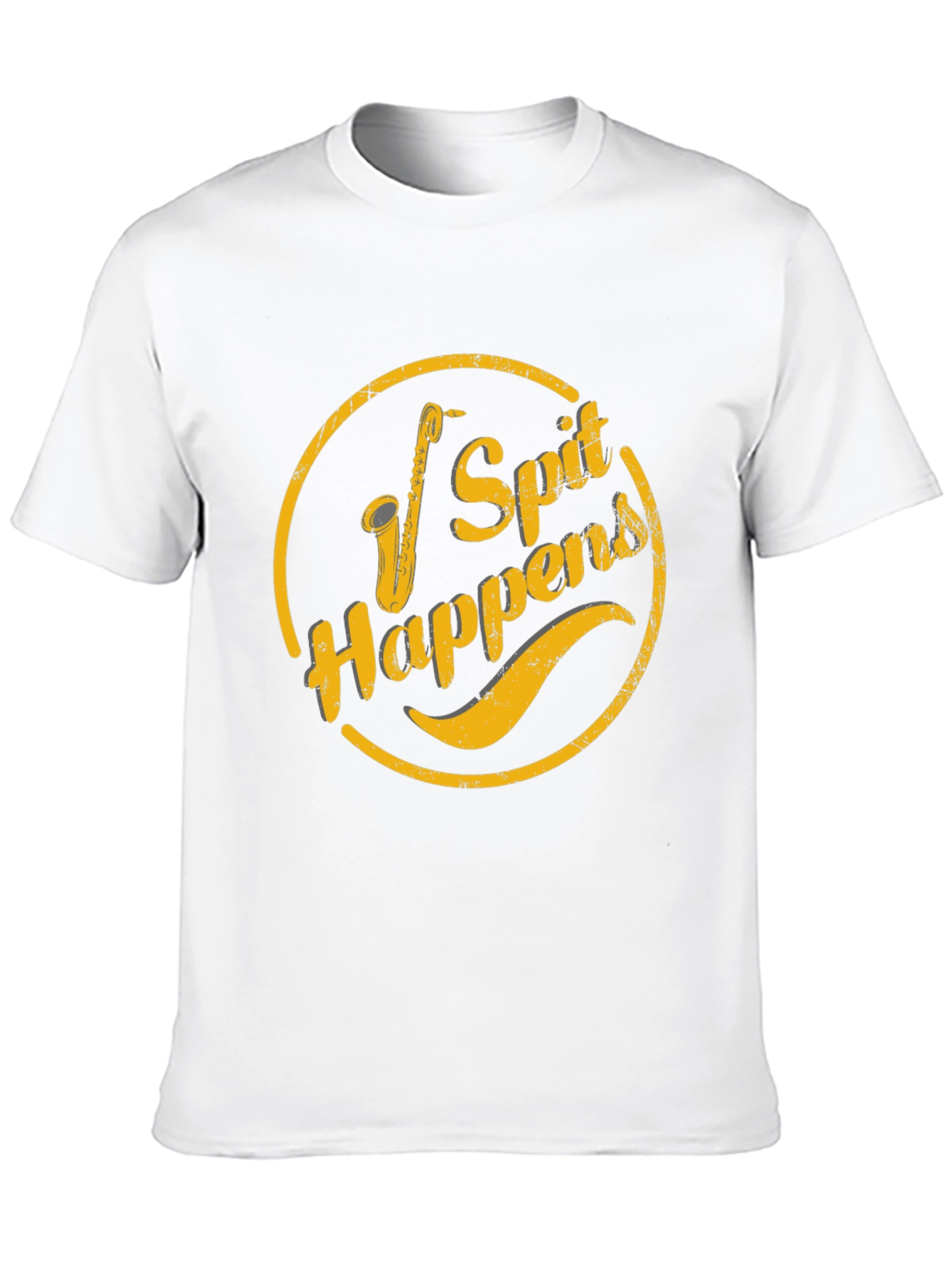 Spit Happens Graphic Tee - Black Cotton Casual Shirt