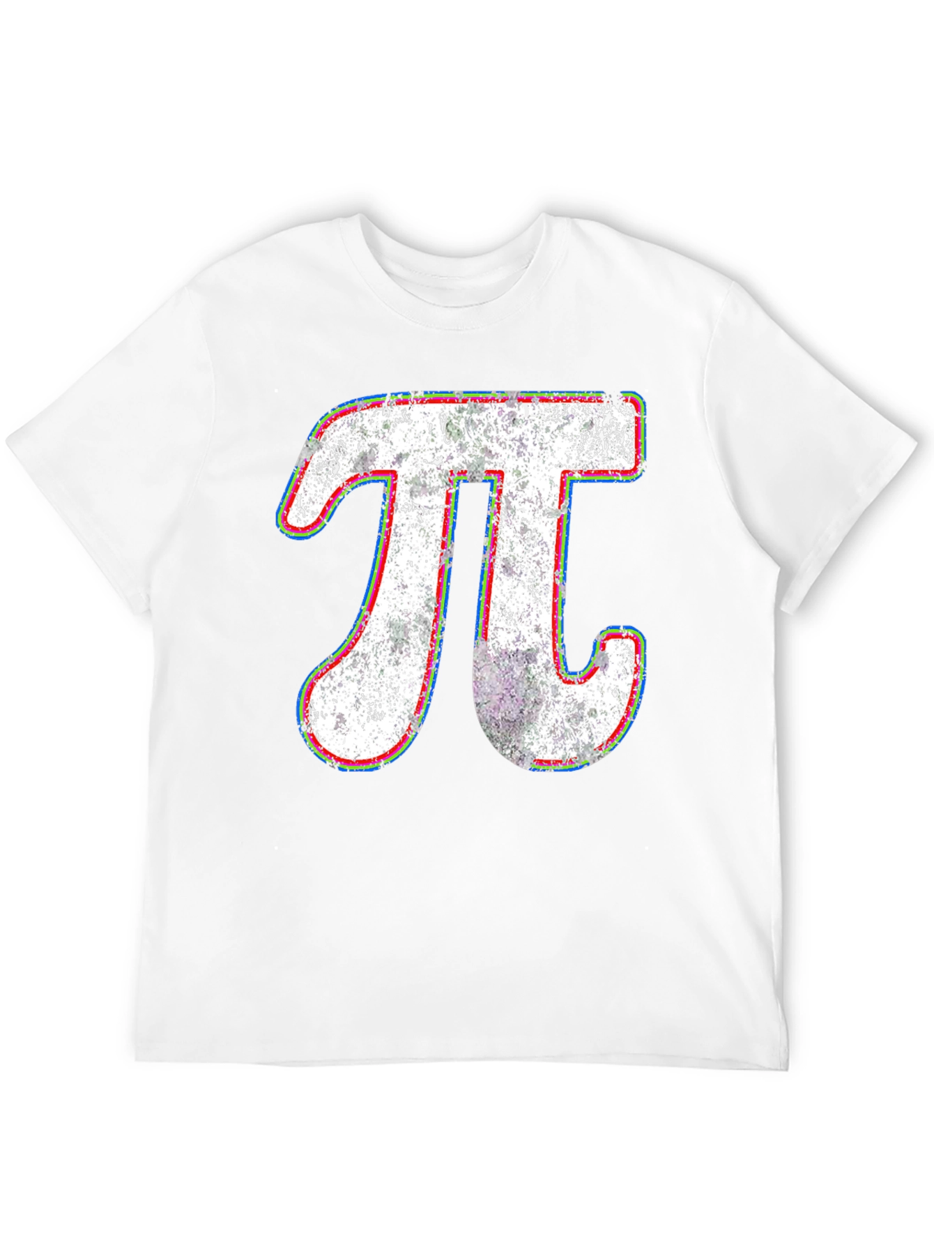 Distressed Pi Symbol Graphic T-Shirt