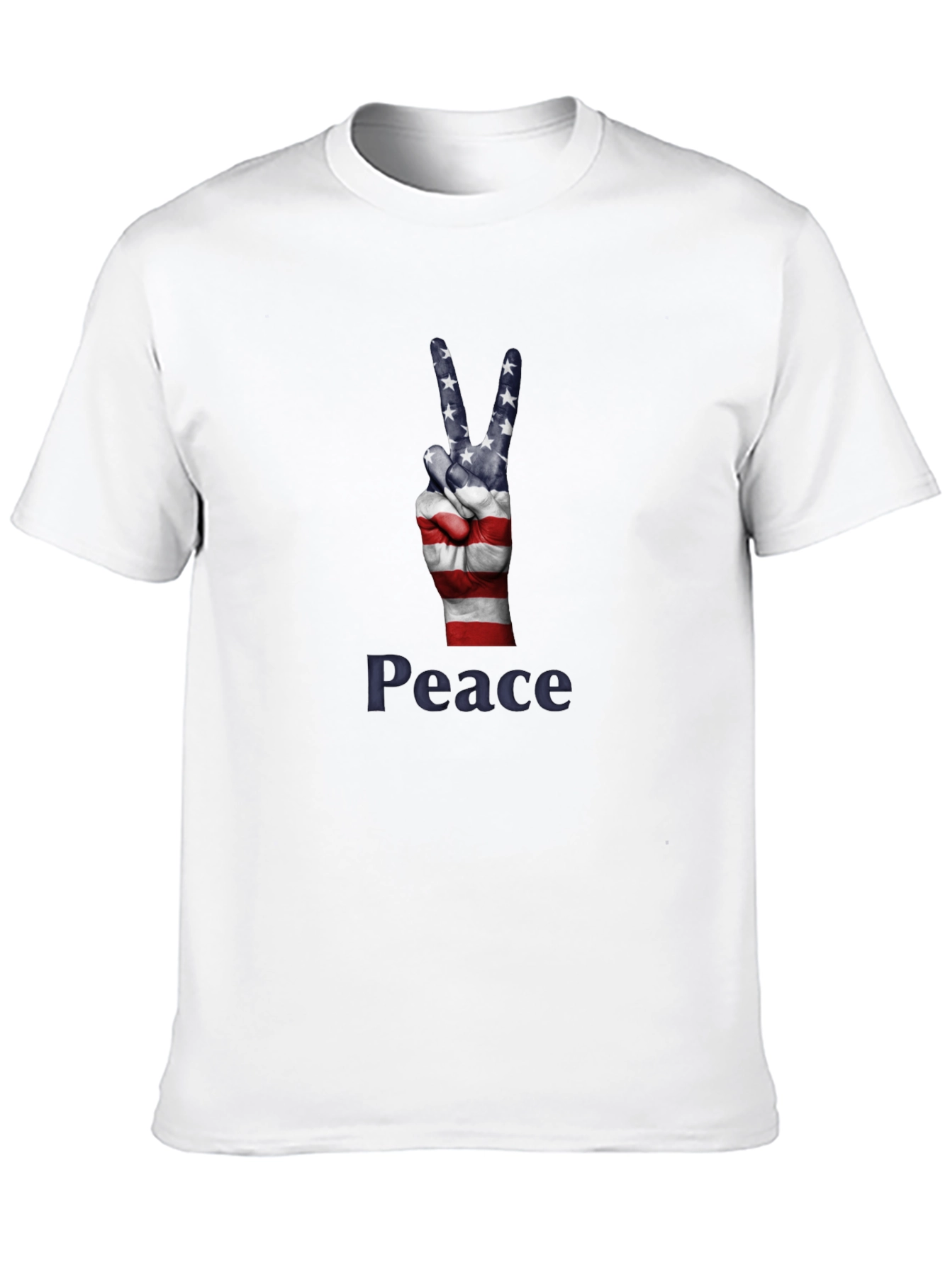 Peace Sign USA Flag Graphic T-Shirt
