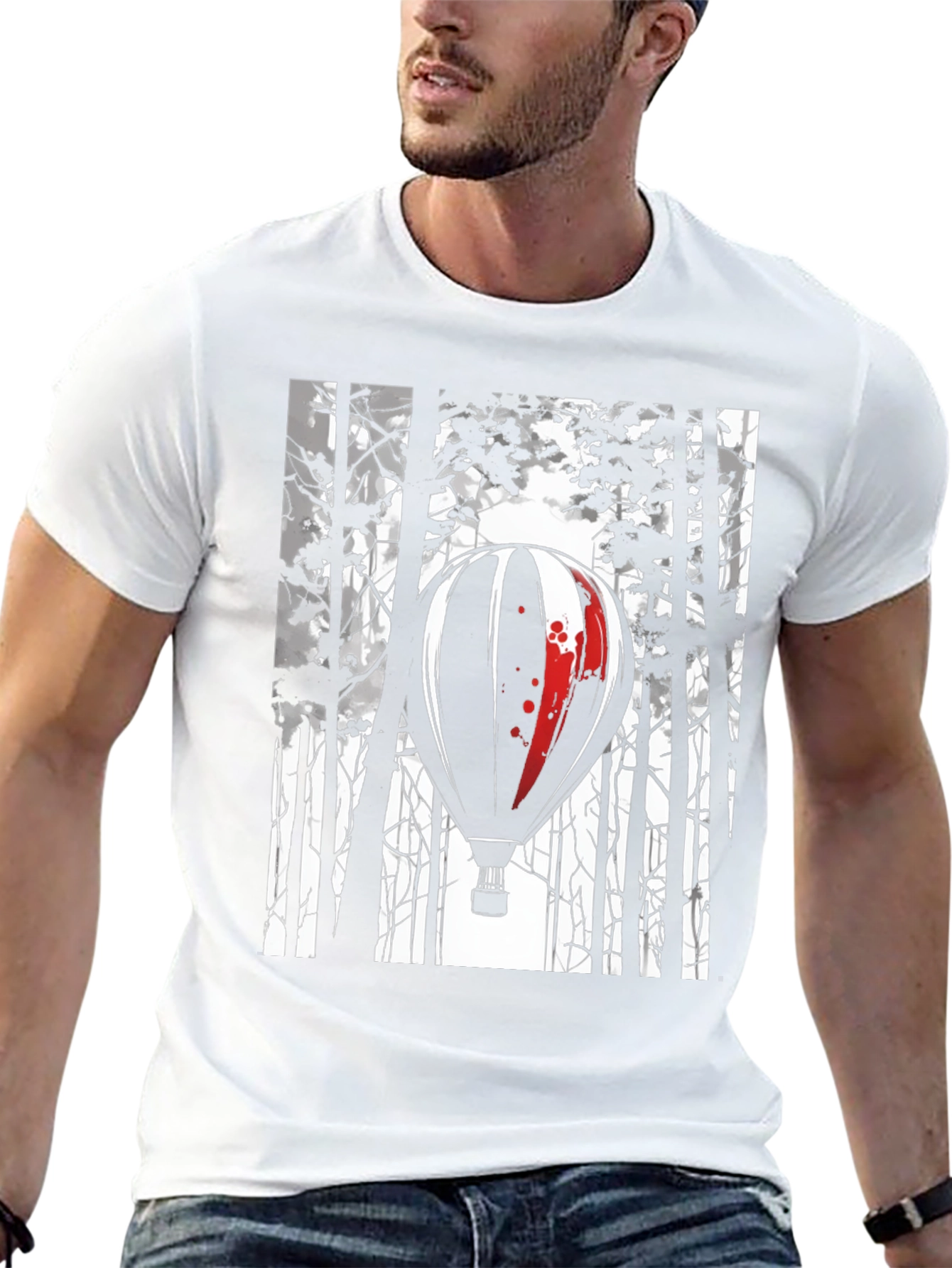 Balloon Forest Graphic Tee - Stylish Comfort
