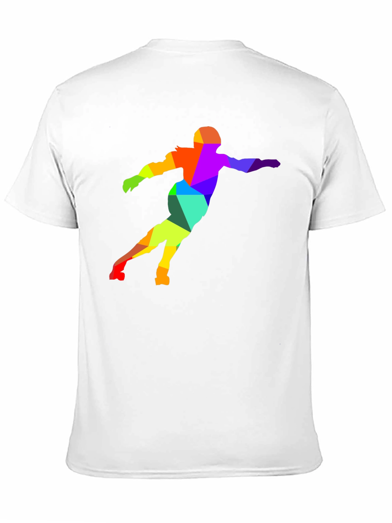 Abstract Geometric Rainbow Figure T-Shirt