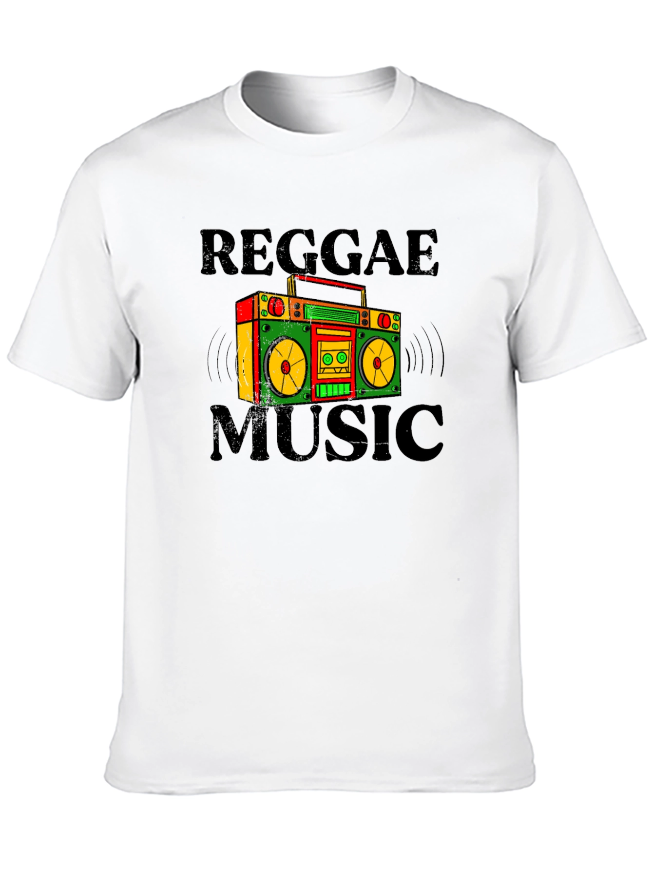 Reggae Music Boombox Graphic T-Shirt