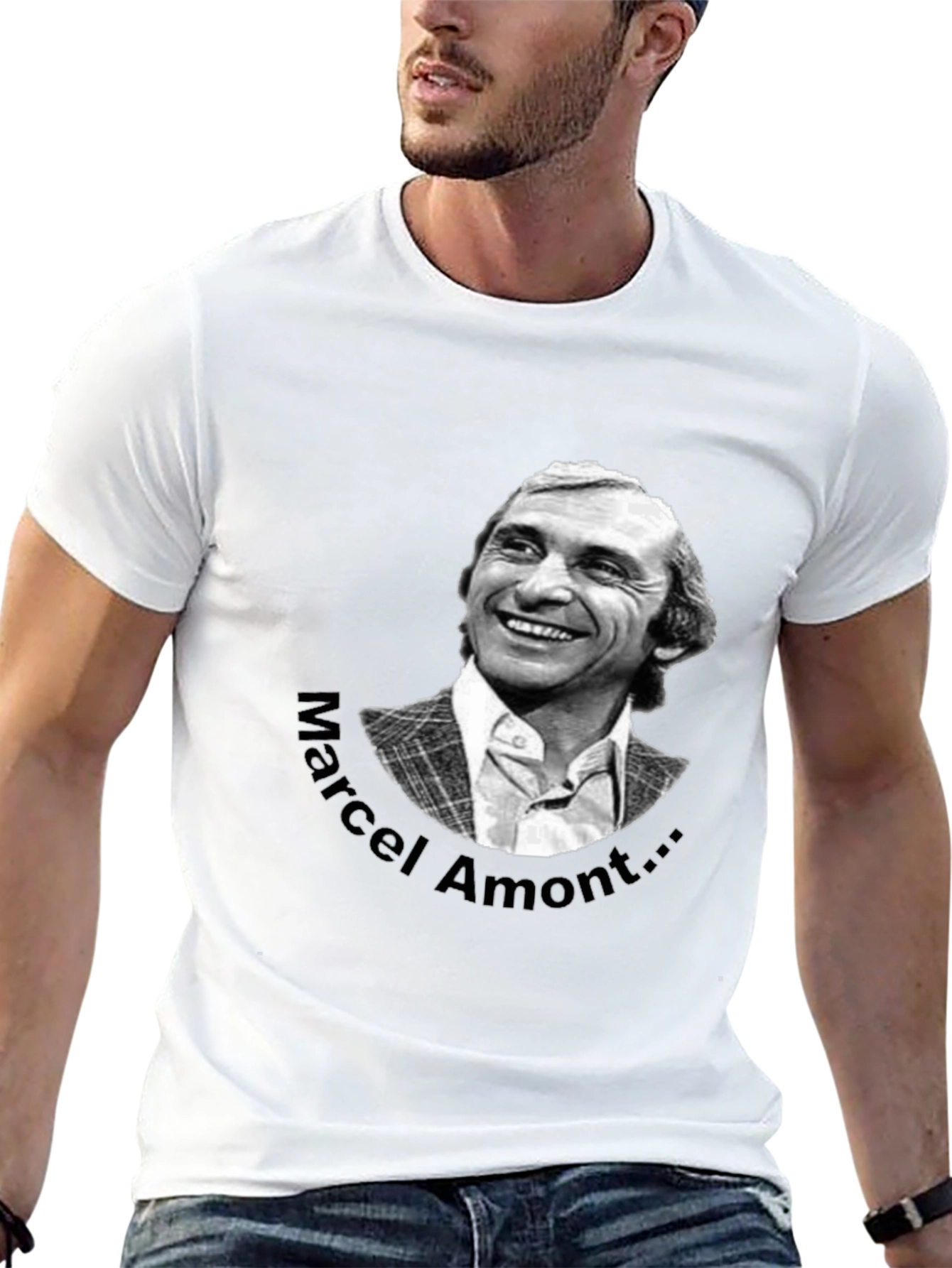 Marcel Amont Graphic Tee - Black Cotton T-Shirt
