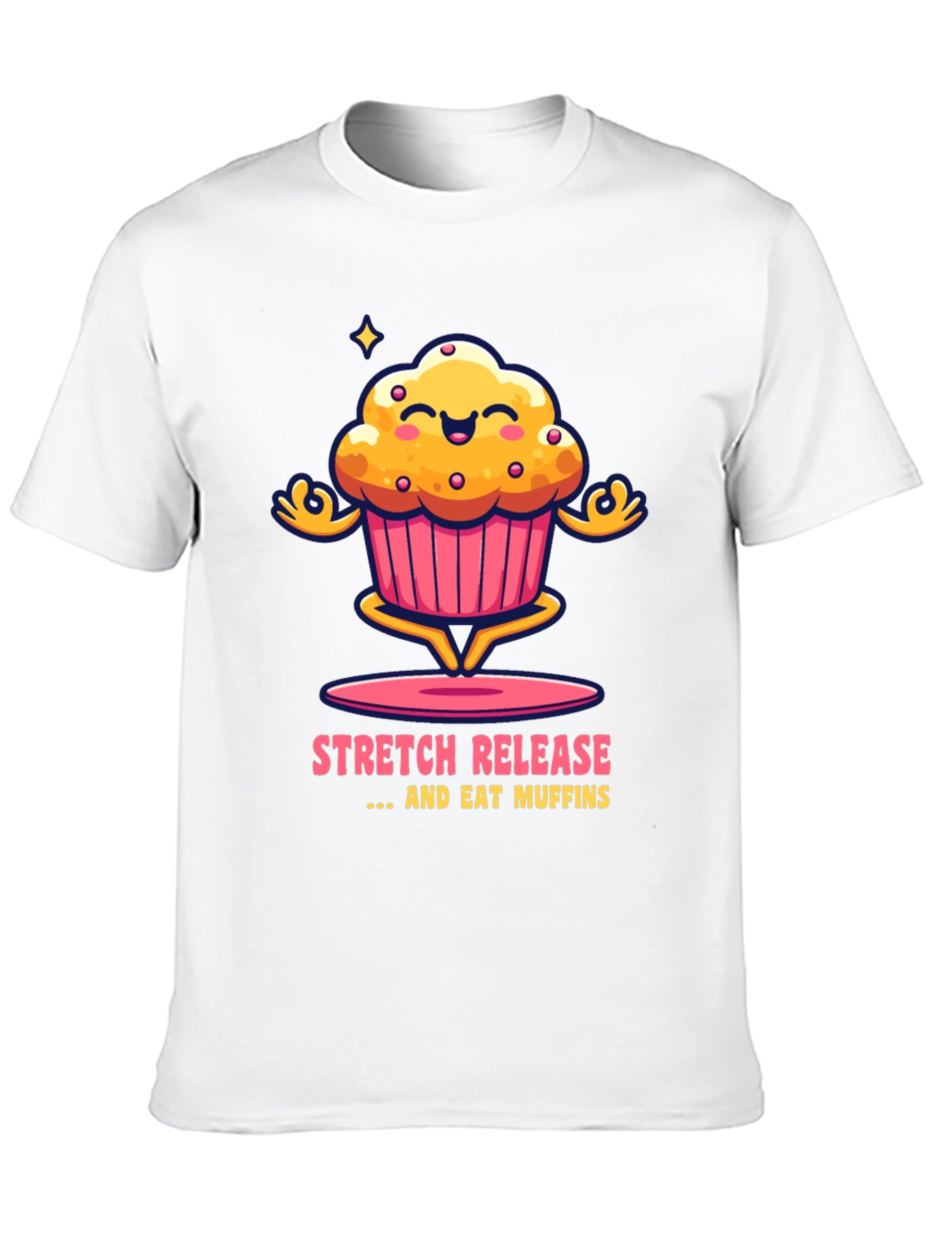 Stretch Release Eat Muffins Black Graphic Tee