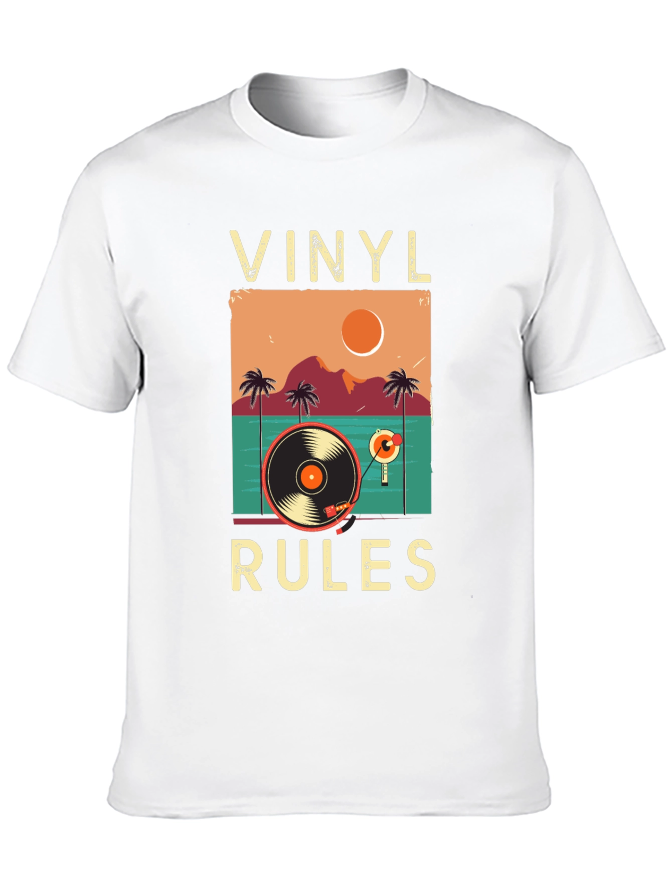 Vinyl Rules Graphic Tee - Retro Music Lover T-Shirt