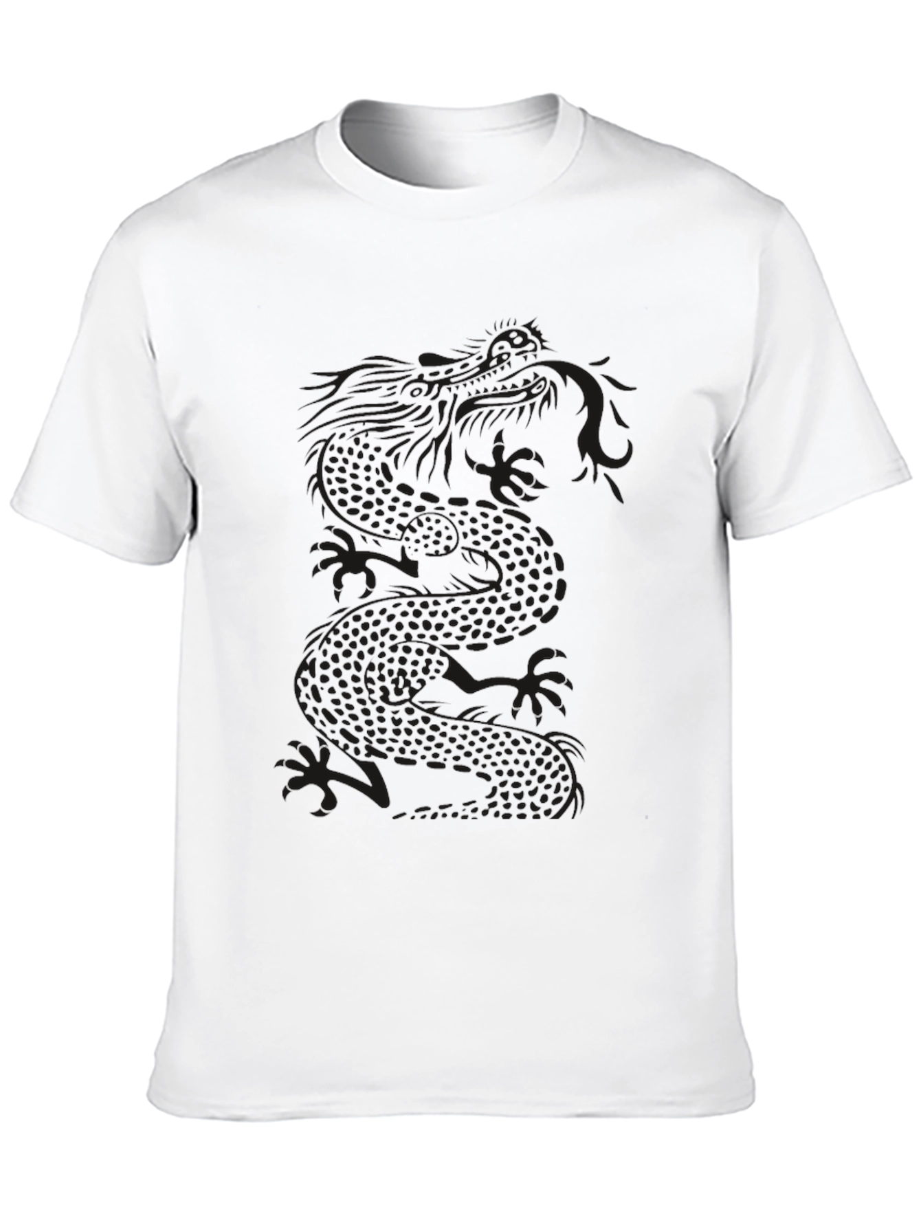 Mens Black Dragon Graphic T-Shirt