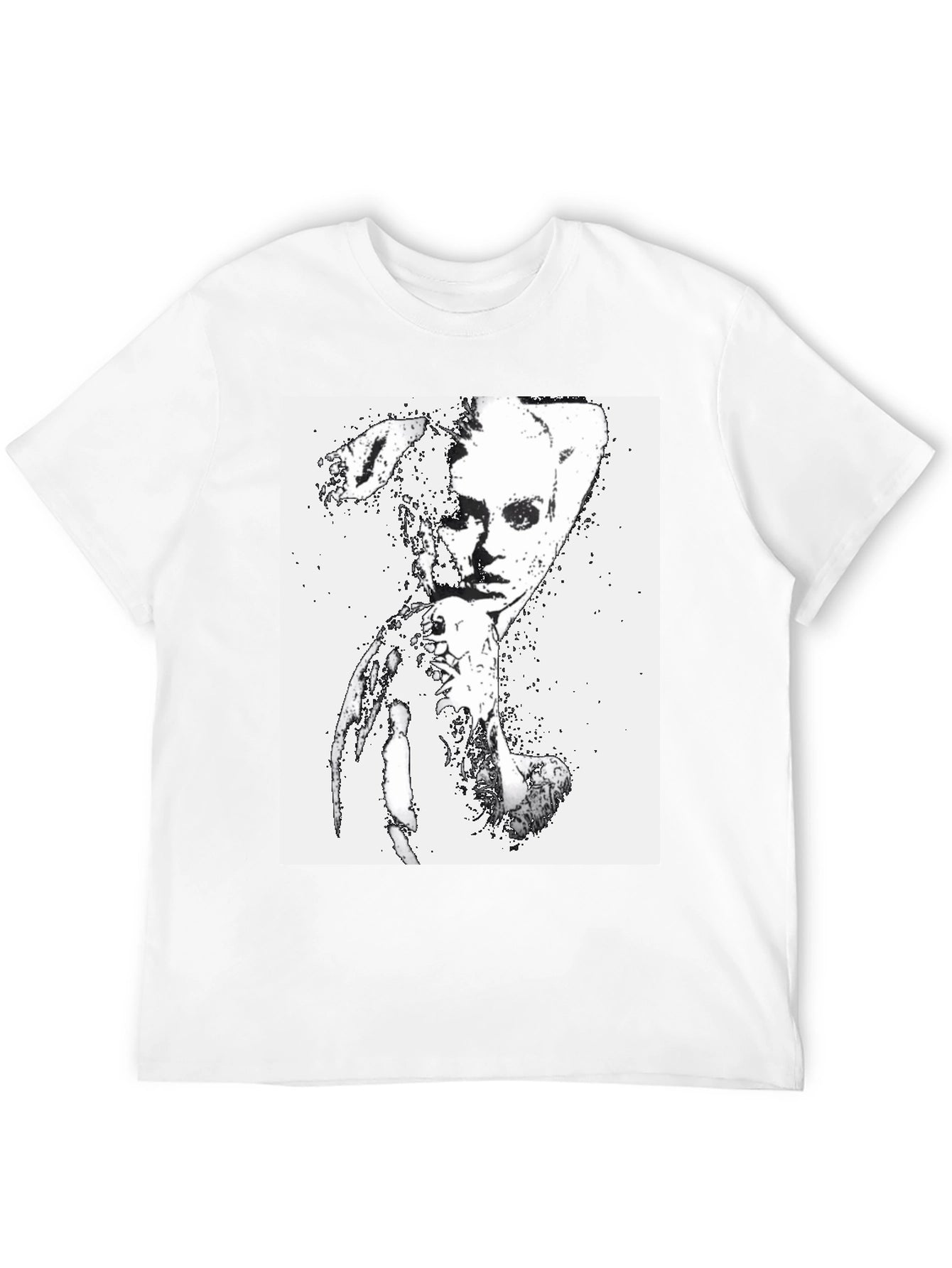 Abstract Graphic Print Black T-Shirt