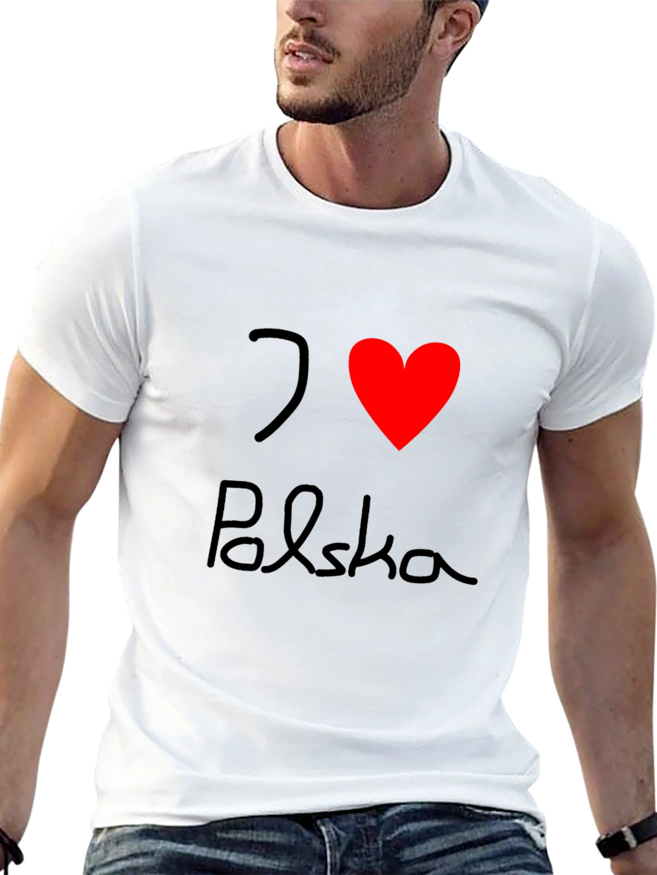 I Love Polska Black T-Shirt