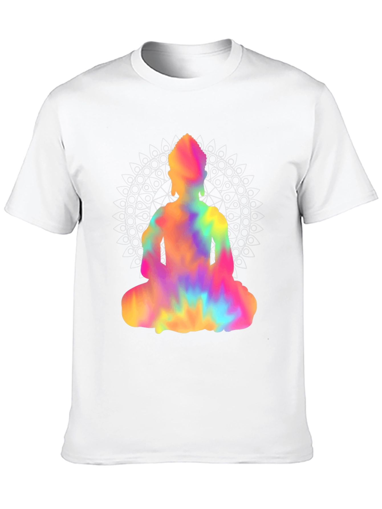 Tie-Dye Buddha Graphic Tee - Mens Black T-Shirt