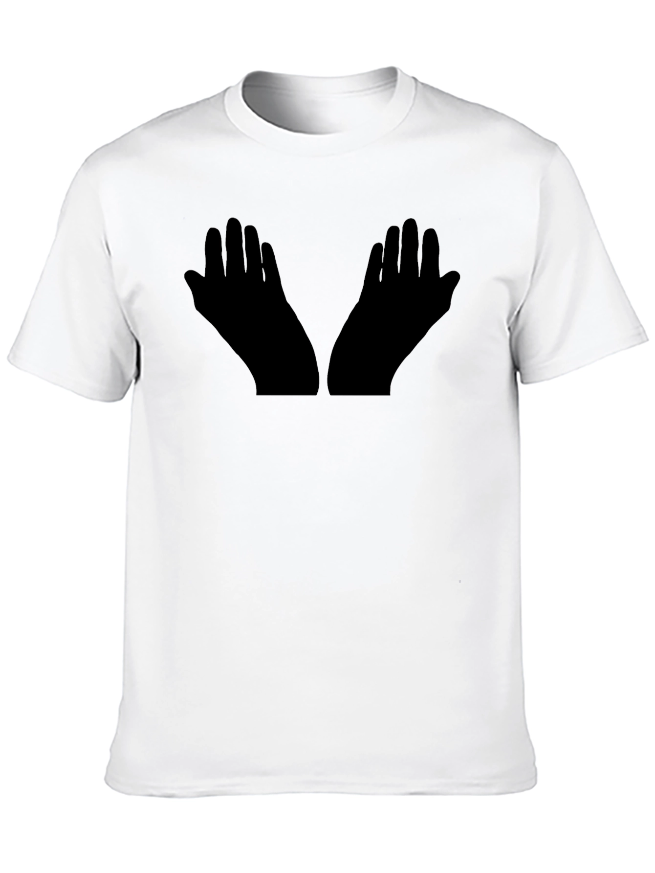 Black Graphic Tee - Praying Hands Design