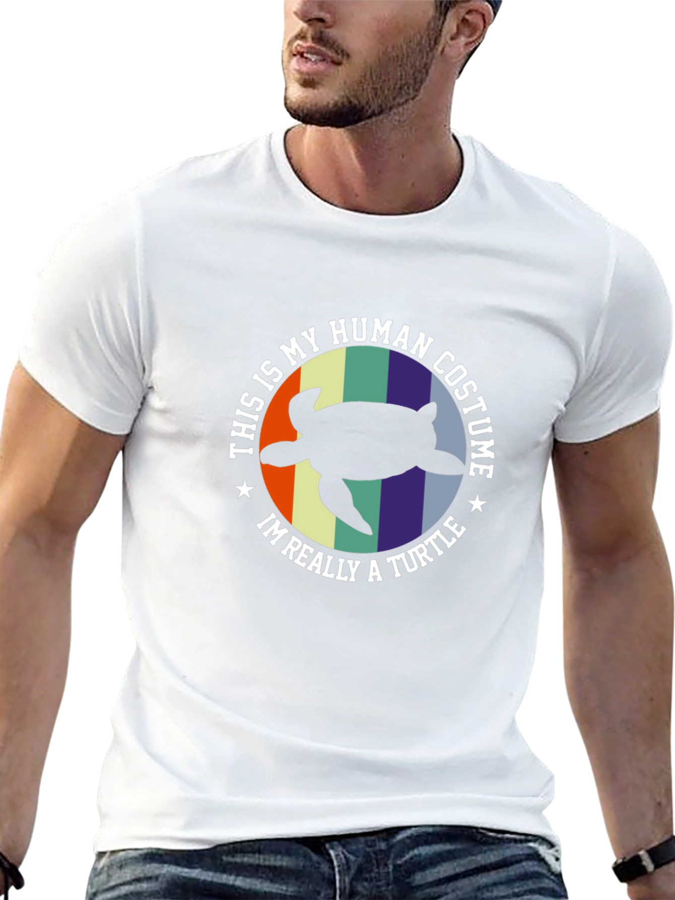 Turtle Costume T-Shirt - Funny Human Disguise Tee
