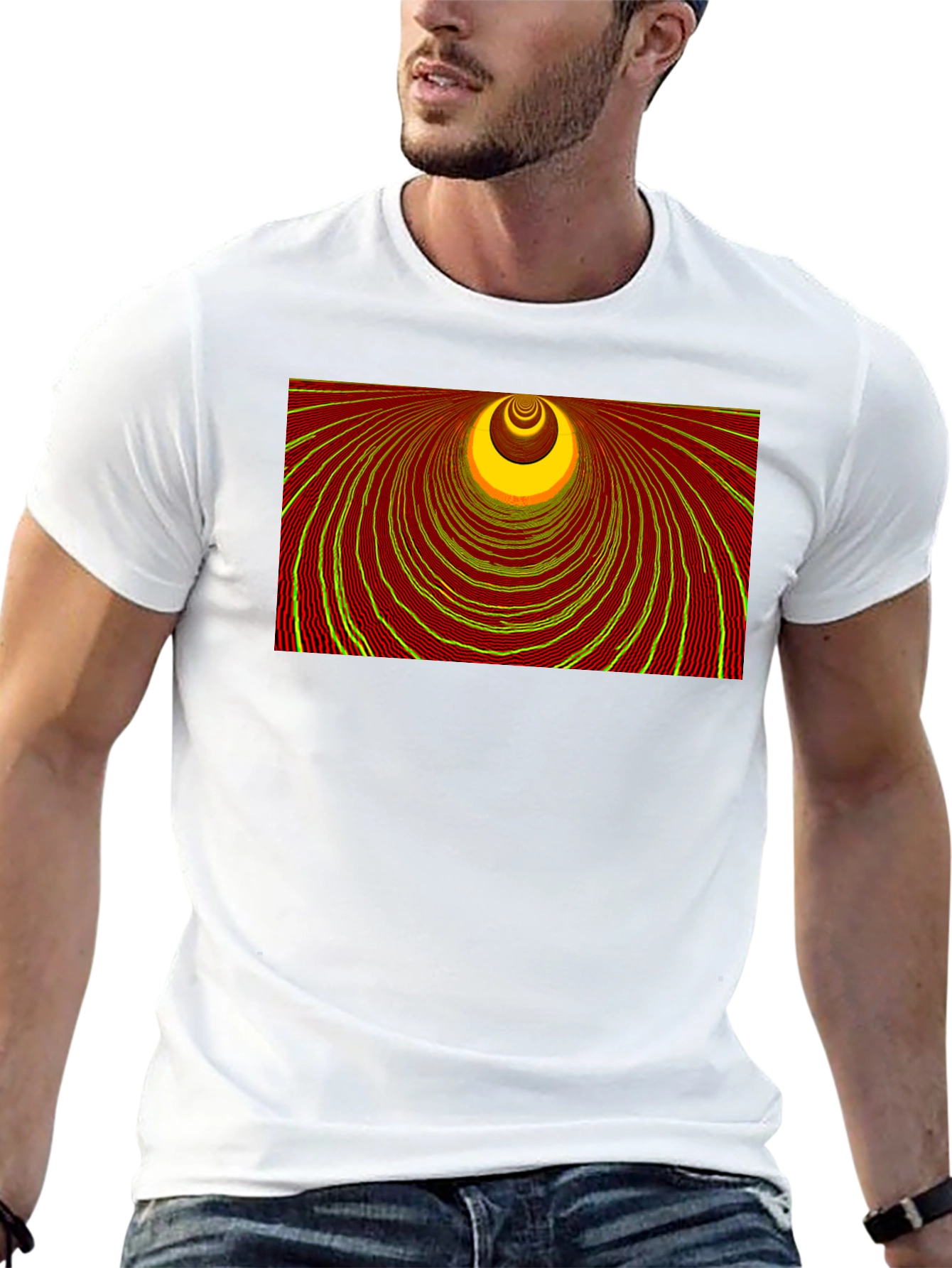 Abstract Tunnel Graphic Tee - Unique Design
