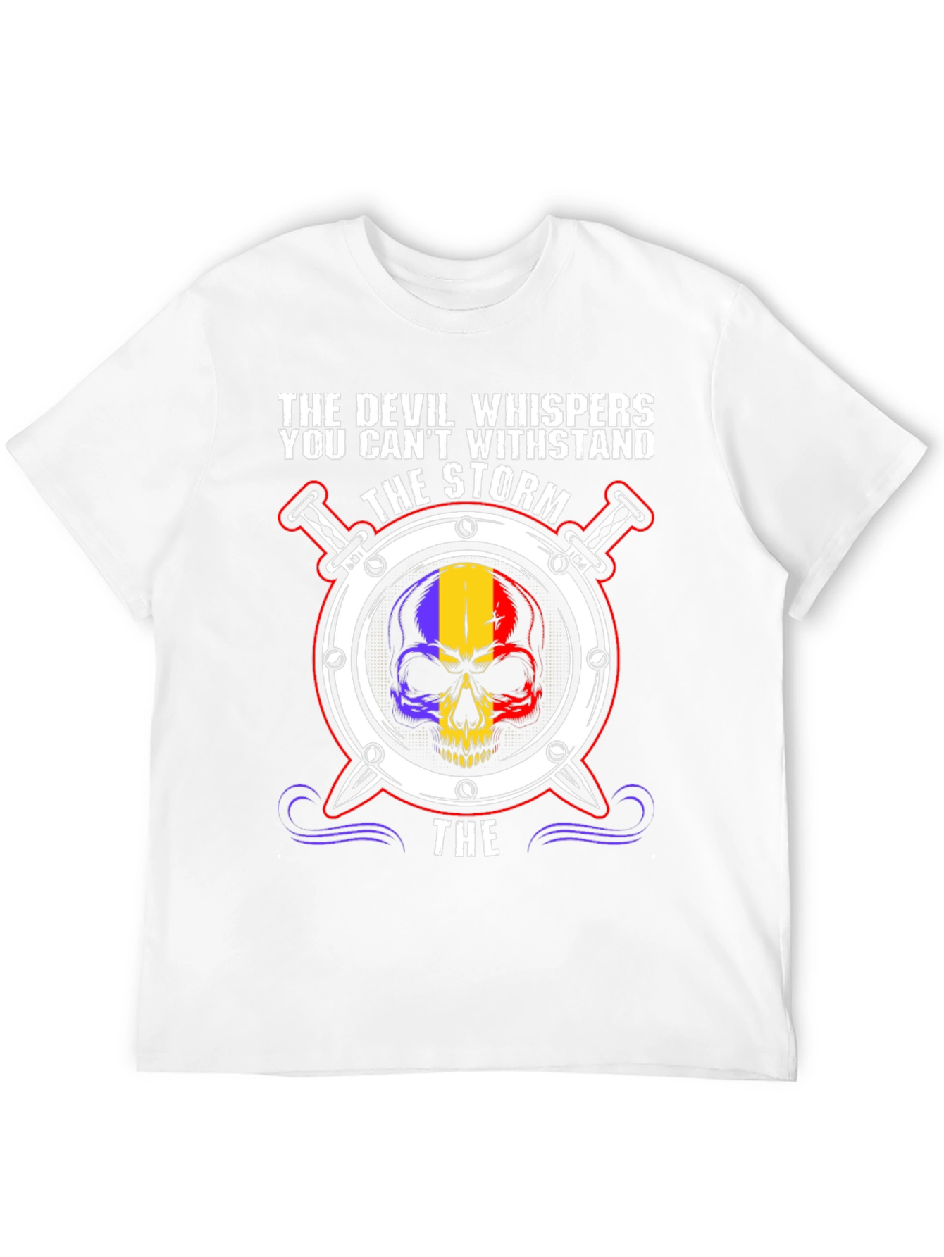 Devil Storm Graphic Tee - Bold Skull Design