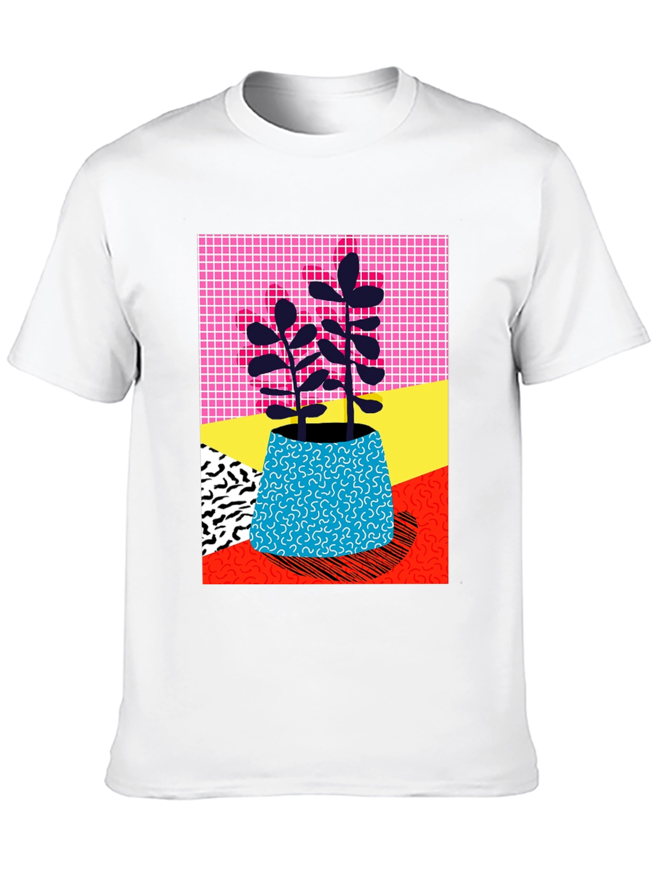 Vibrant Plant Graphic Tee - Unique 80s Style