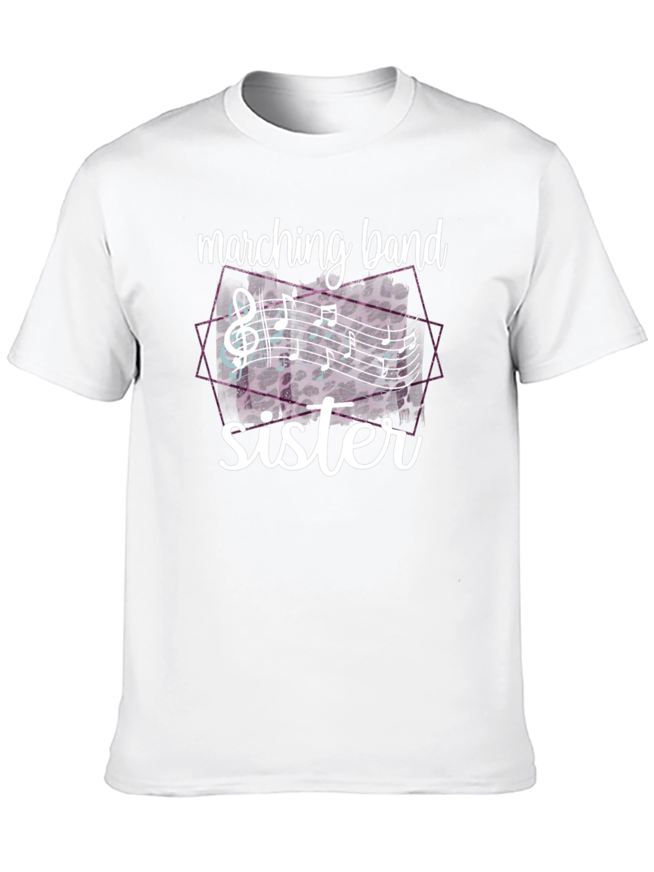 Marching Band Sister T-Shirt - Musical Notes Tee