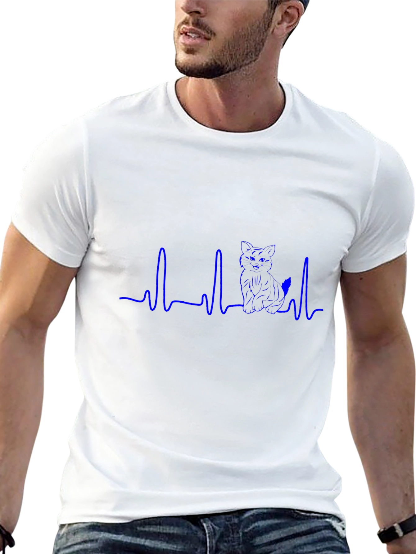 Cat Heartbeat T-Shirt - Purrfect Love!