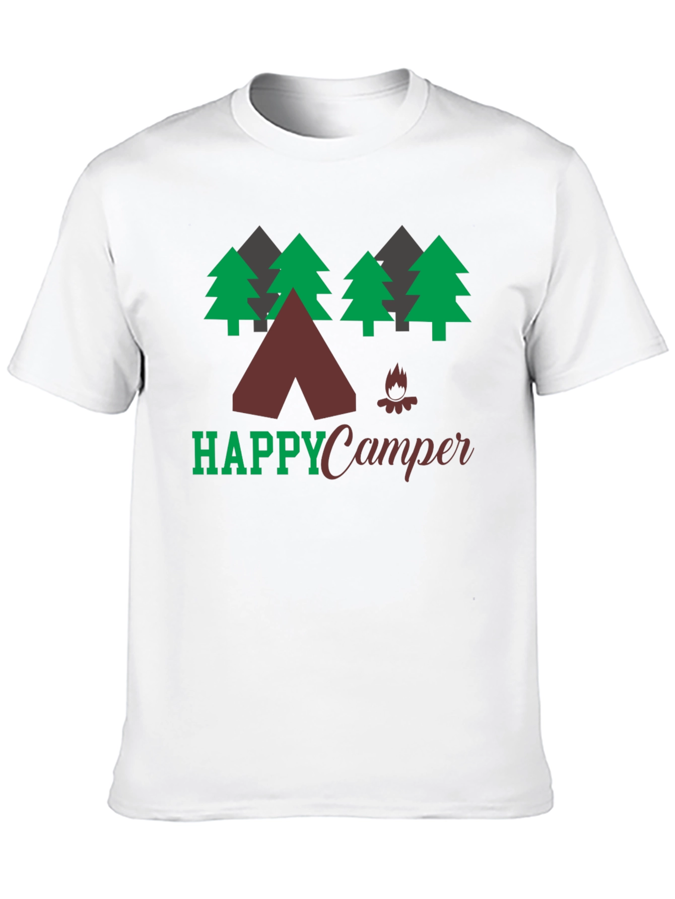 Happy Camper Graphic Tee Camping Nature Shirt
