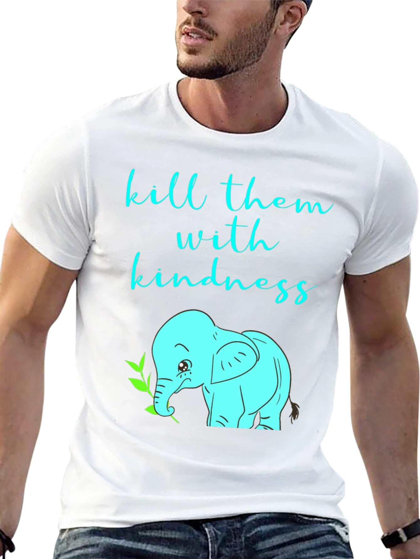 Kindness Elephant Graphic Tee - Unisex Soft Cotton T-Shirt