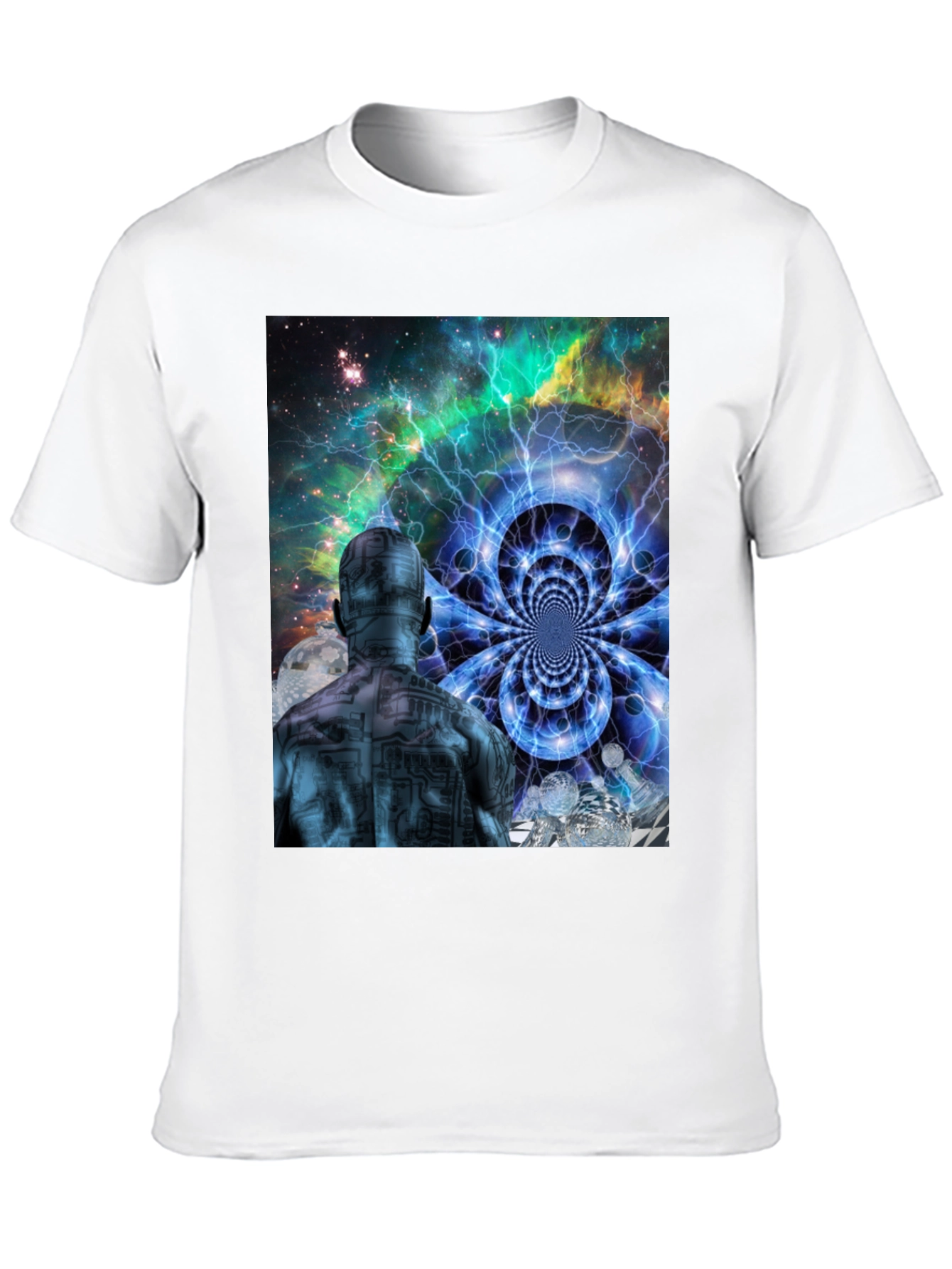 Mind Bender T-Shirt: Cosmic Circuit Man Design