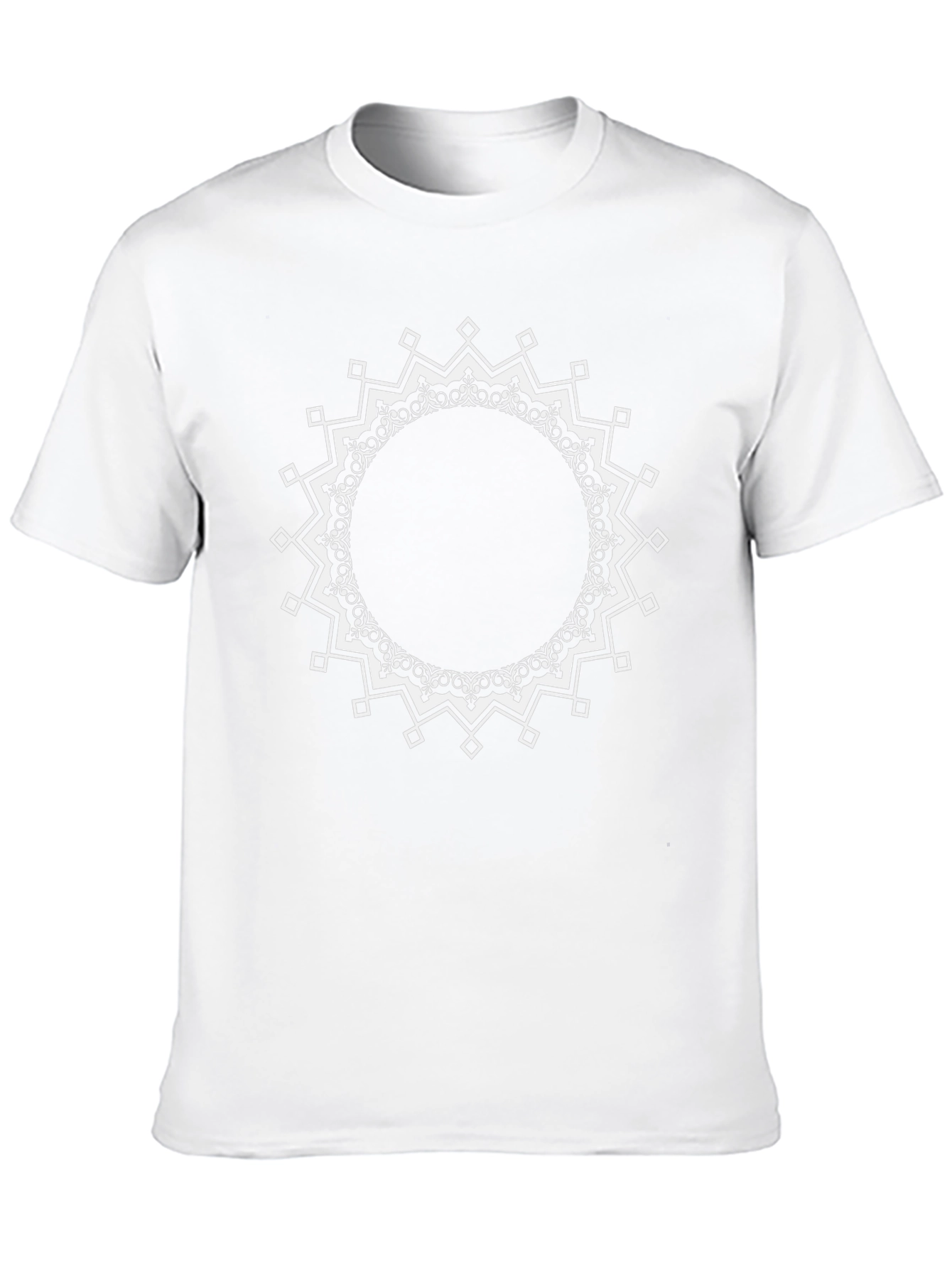 Geometric Mandala Print Black Tee