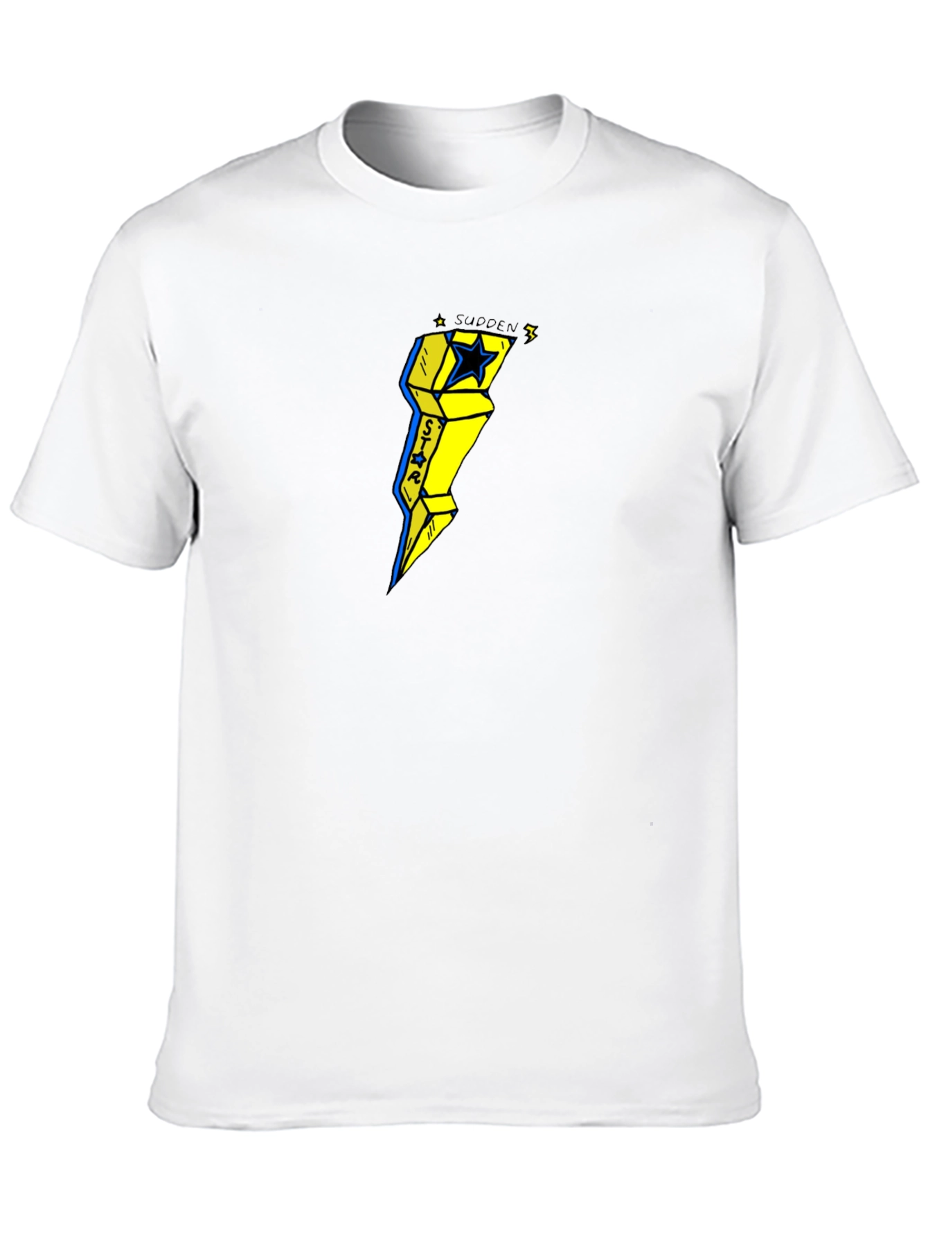 Sudden Star Lightning Bolt Graphic Tee - Black