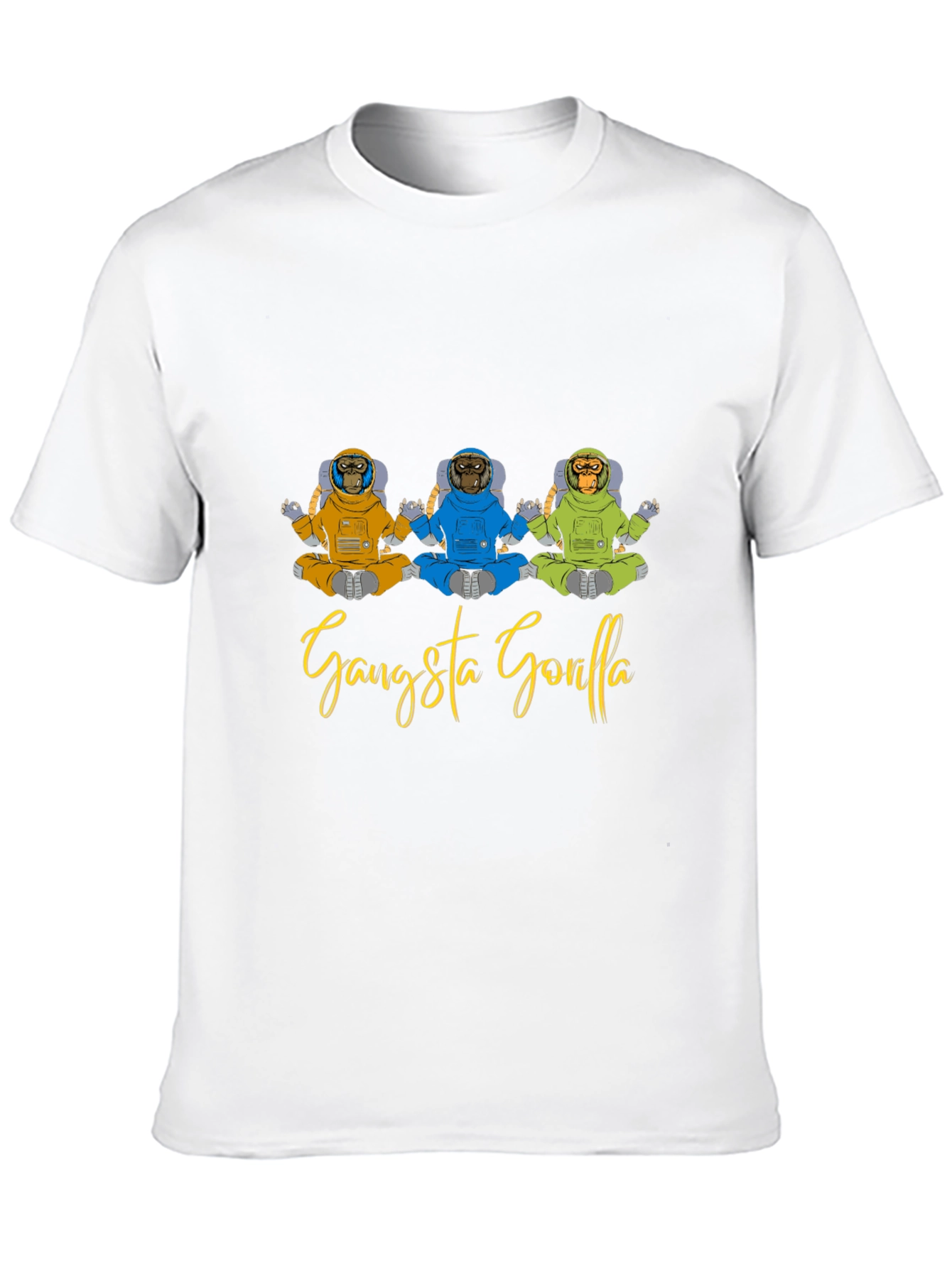 Gangsta Gorilla T-Shirt - Meditating Ape Design