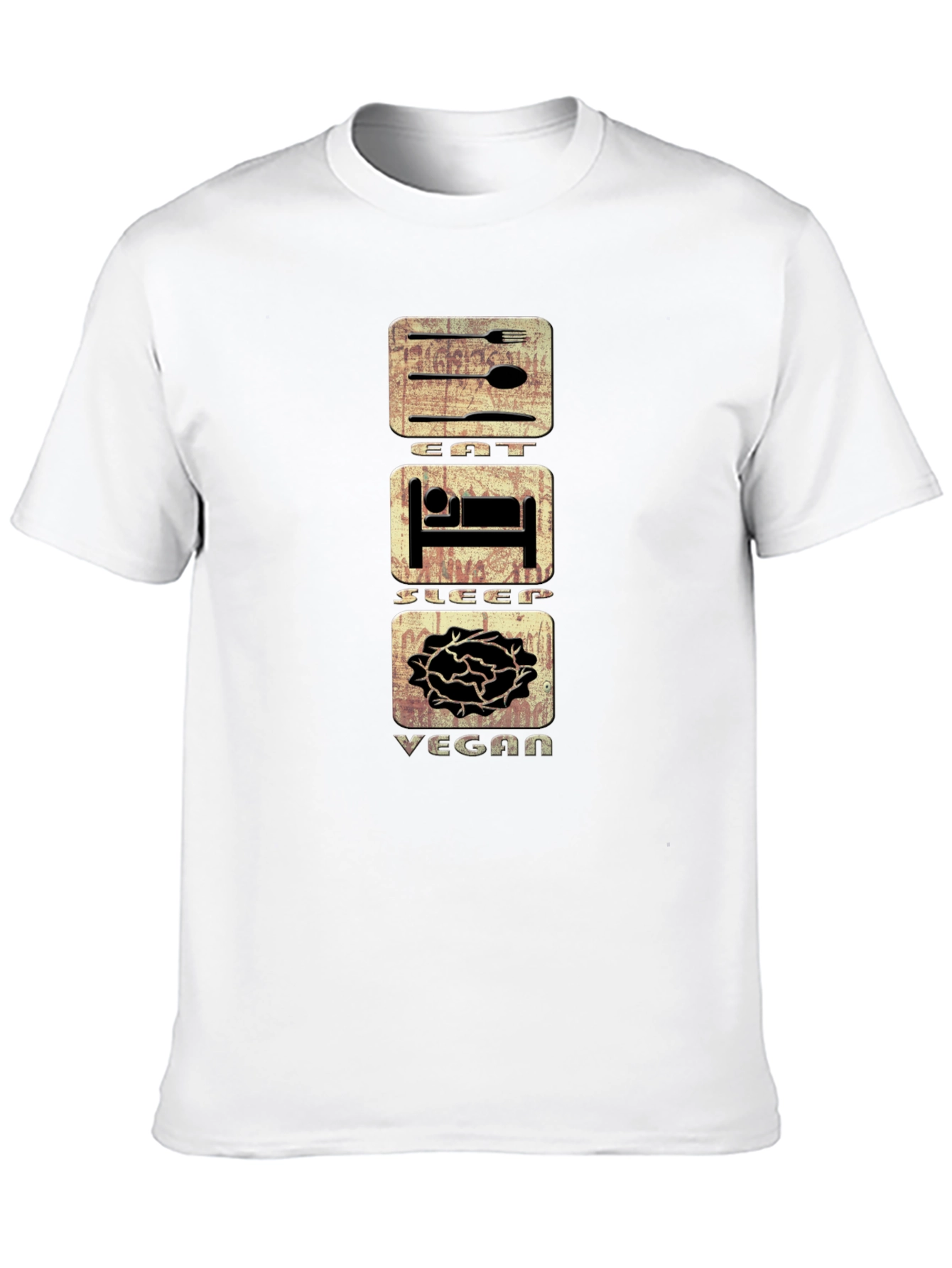Eat Sleep Vegan T-Shirt - Black