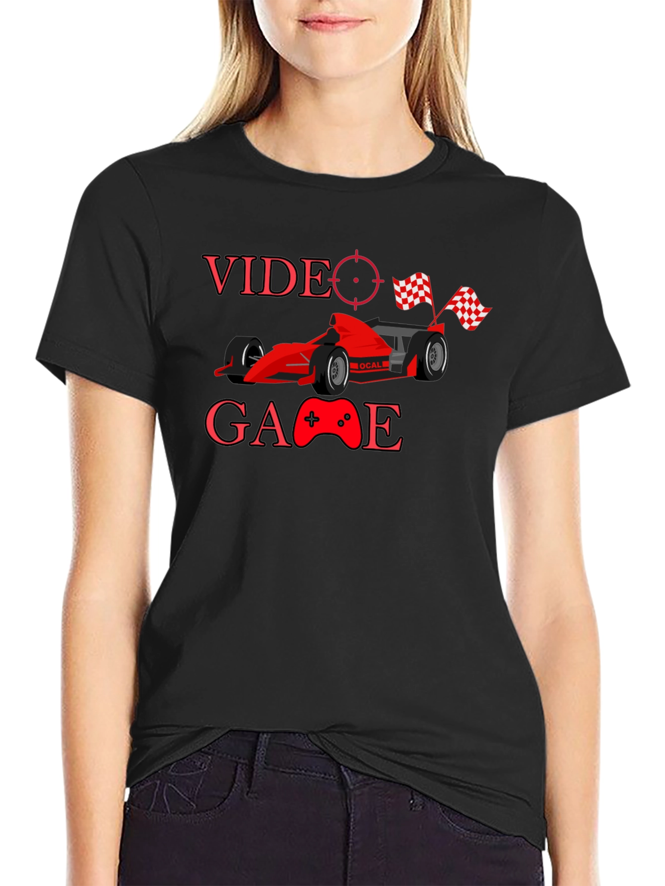 Video Game Racing T-Shirt - Black Cotton Tee