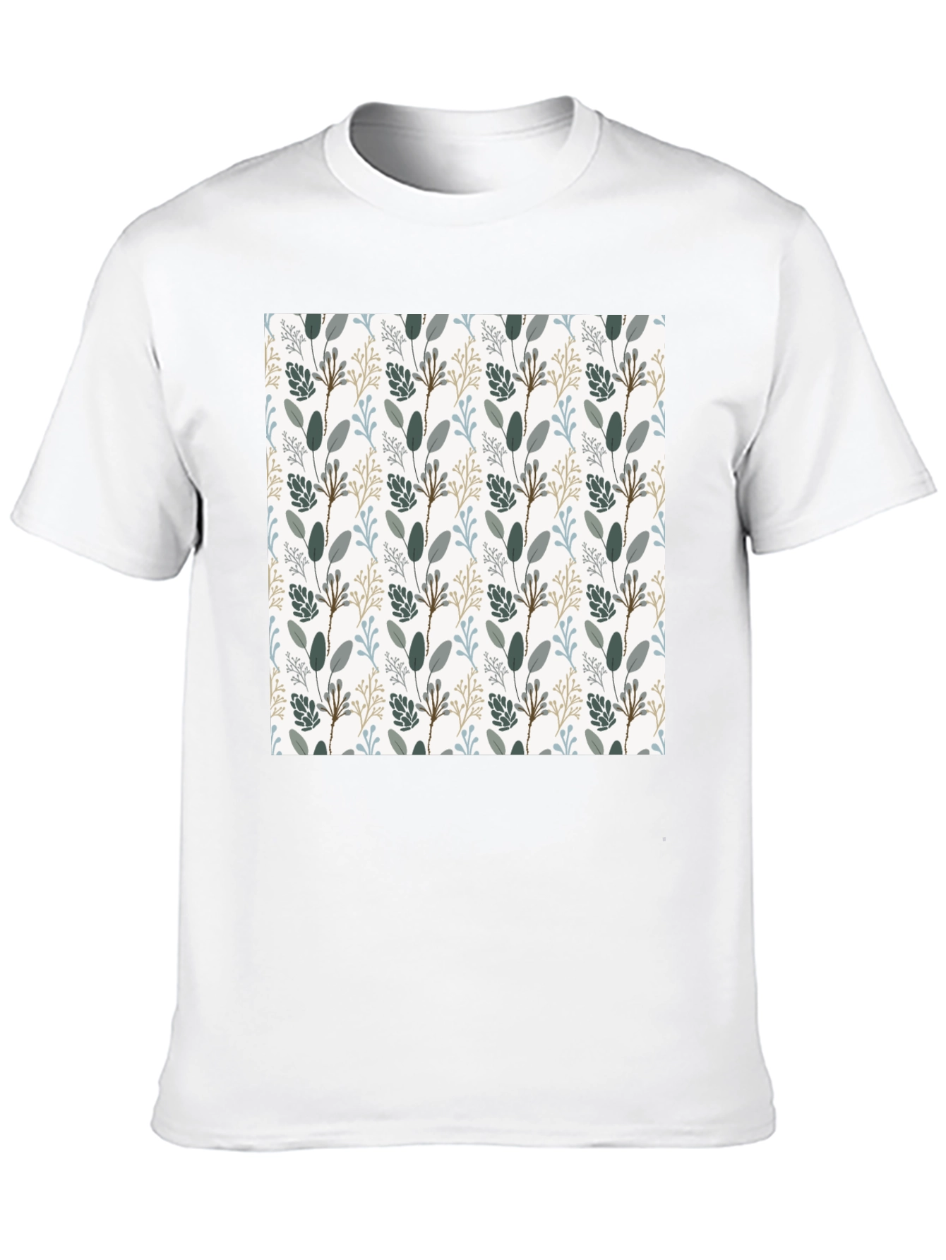 Botanical Print Tee - Stylish Mens Casual Top