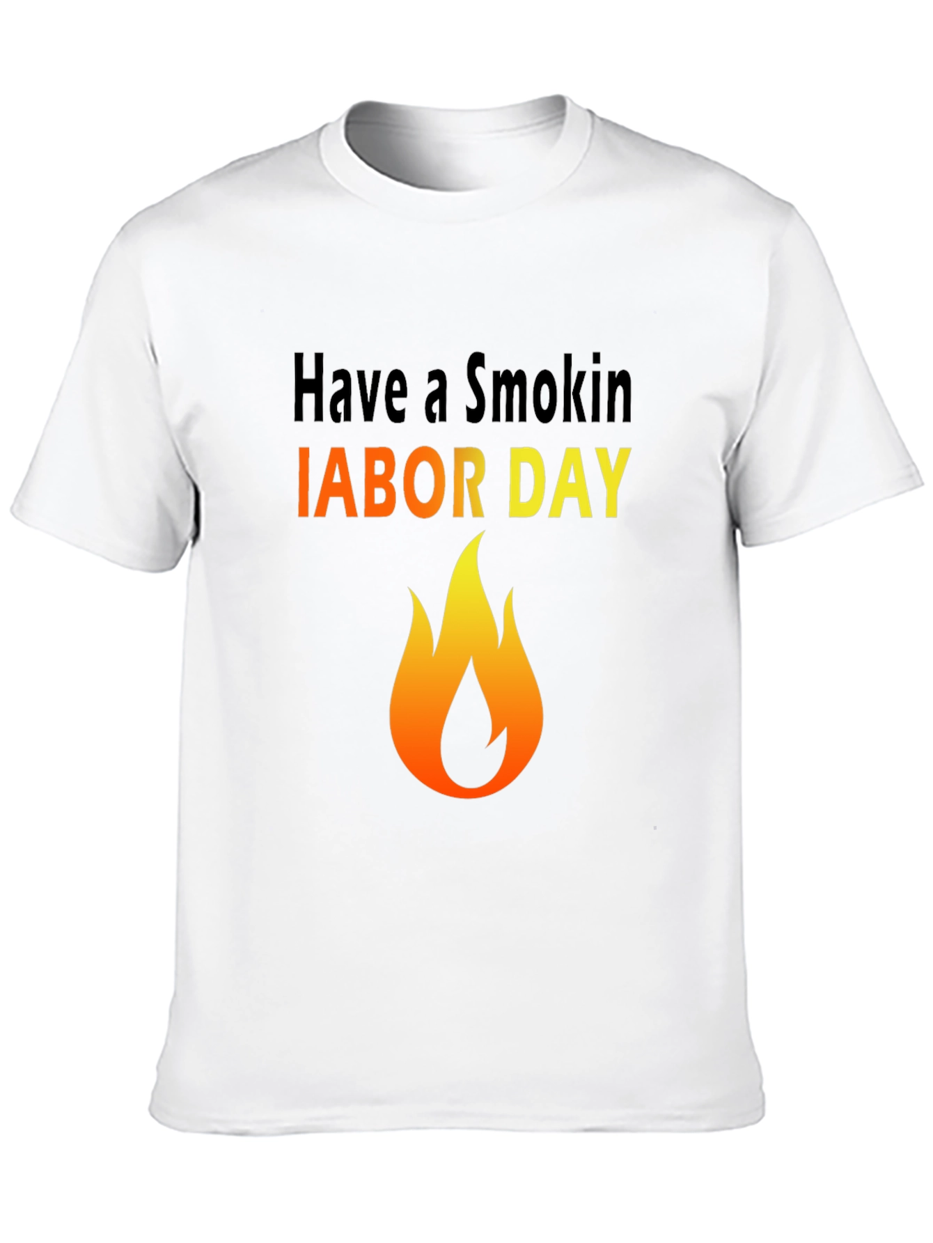 Smokin Labor Day T-Shirt - Flame Graphic Tee