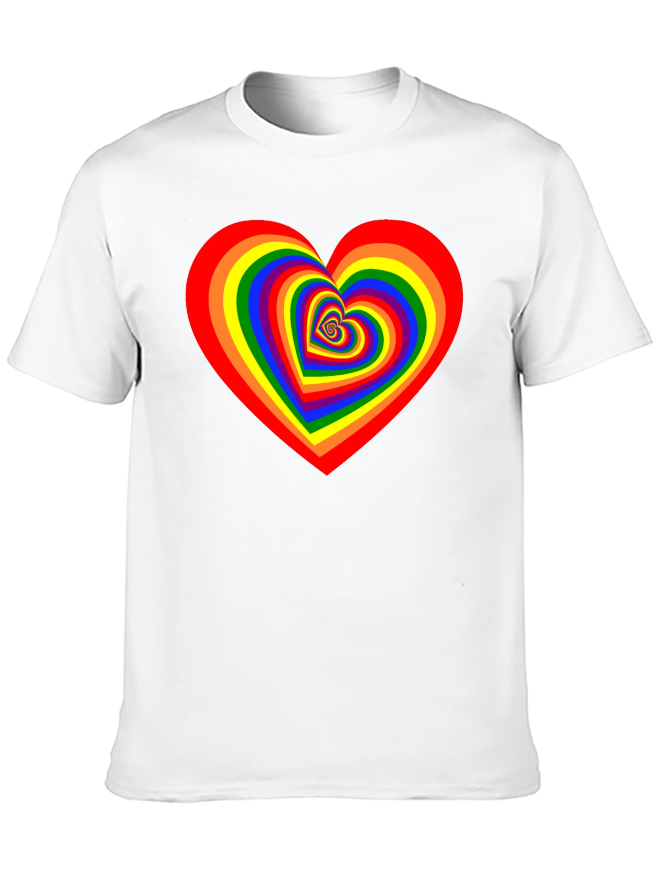 Rainbow Heart Graphic Black T-Shirt