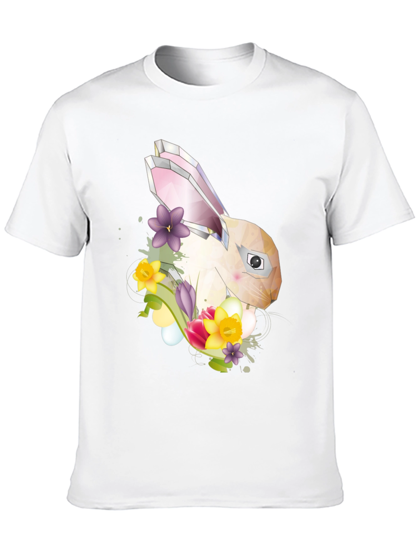 Geometric Bunny Floral T-Shirt