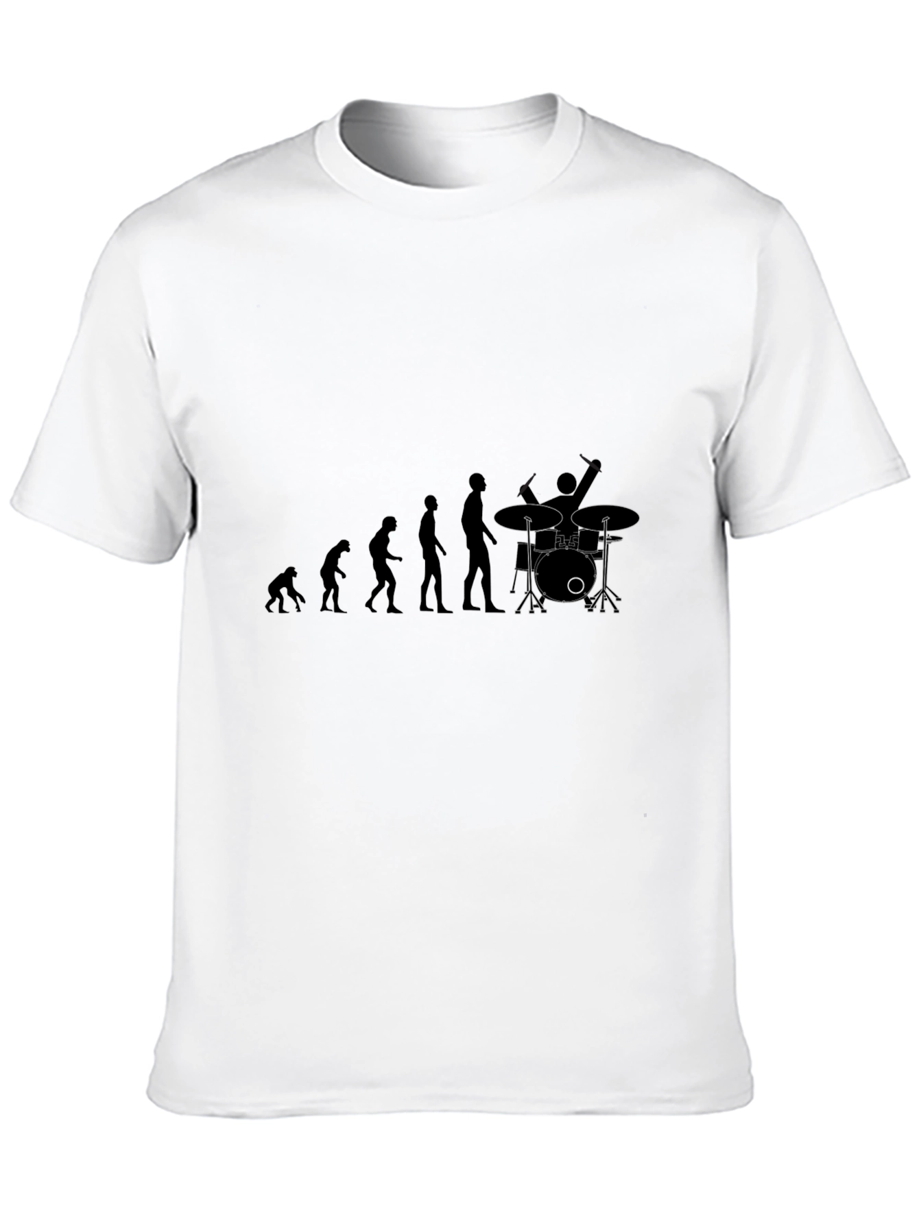Evolution of Drumming Black T-Shirt